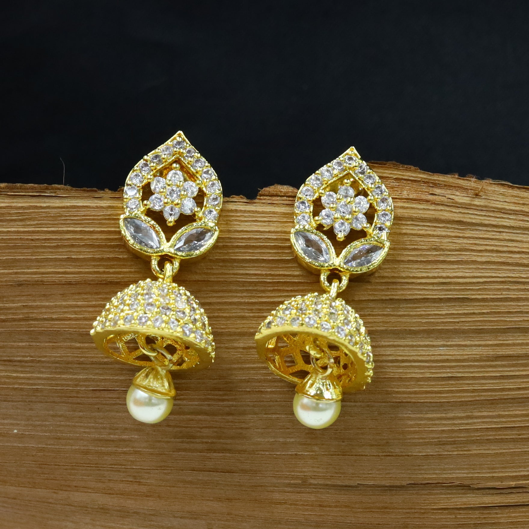 Jhumki Zircon/AD Earring 4790-33