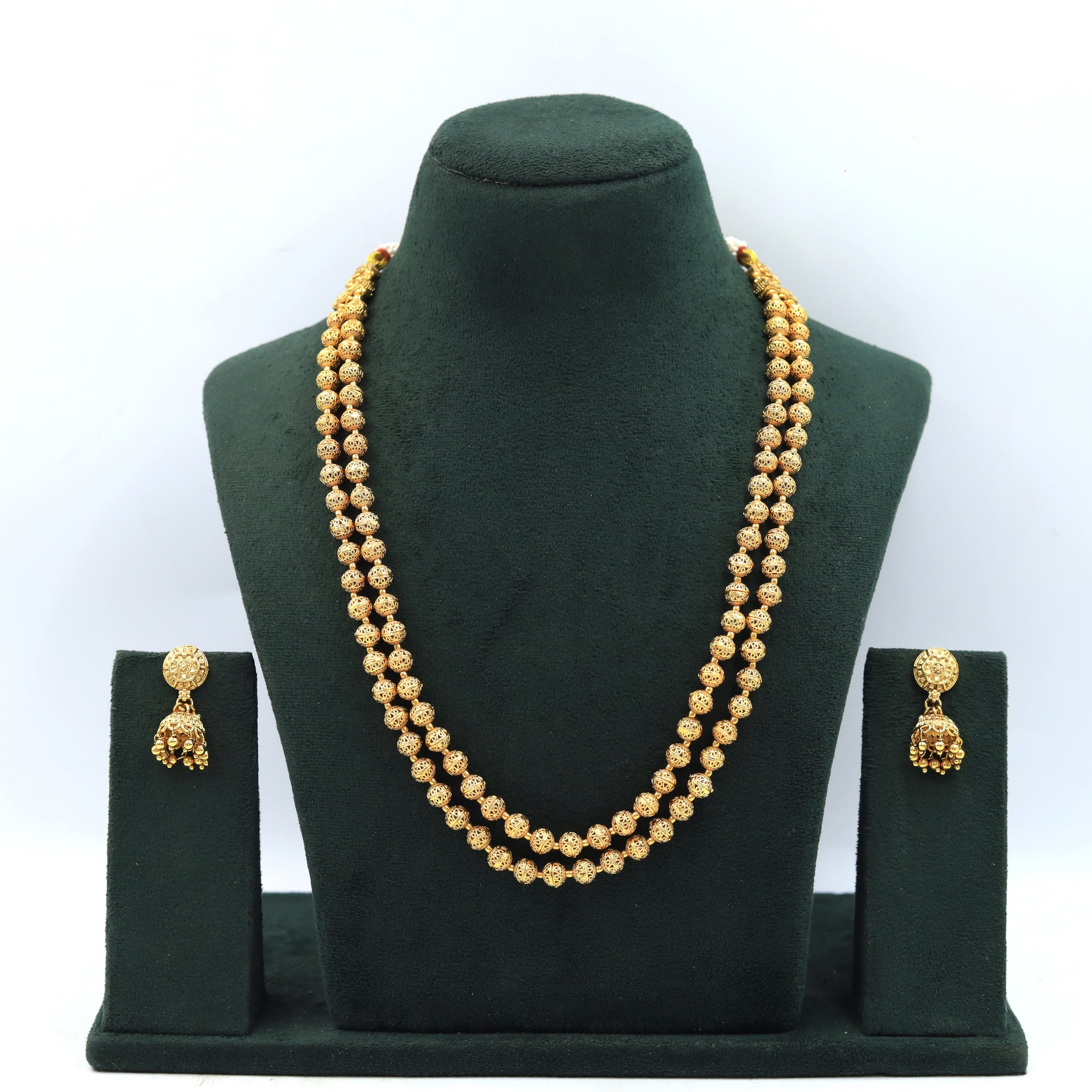 Round Neck Pearl Necklace Set 12147-28