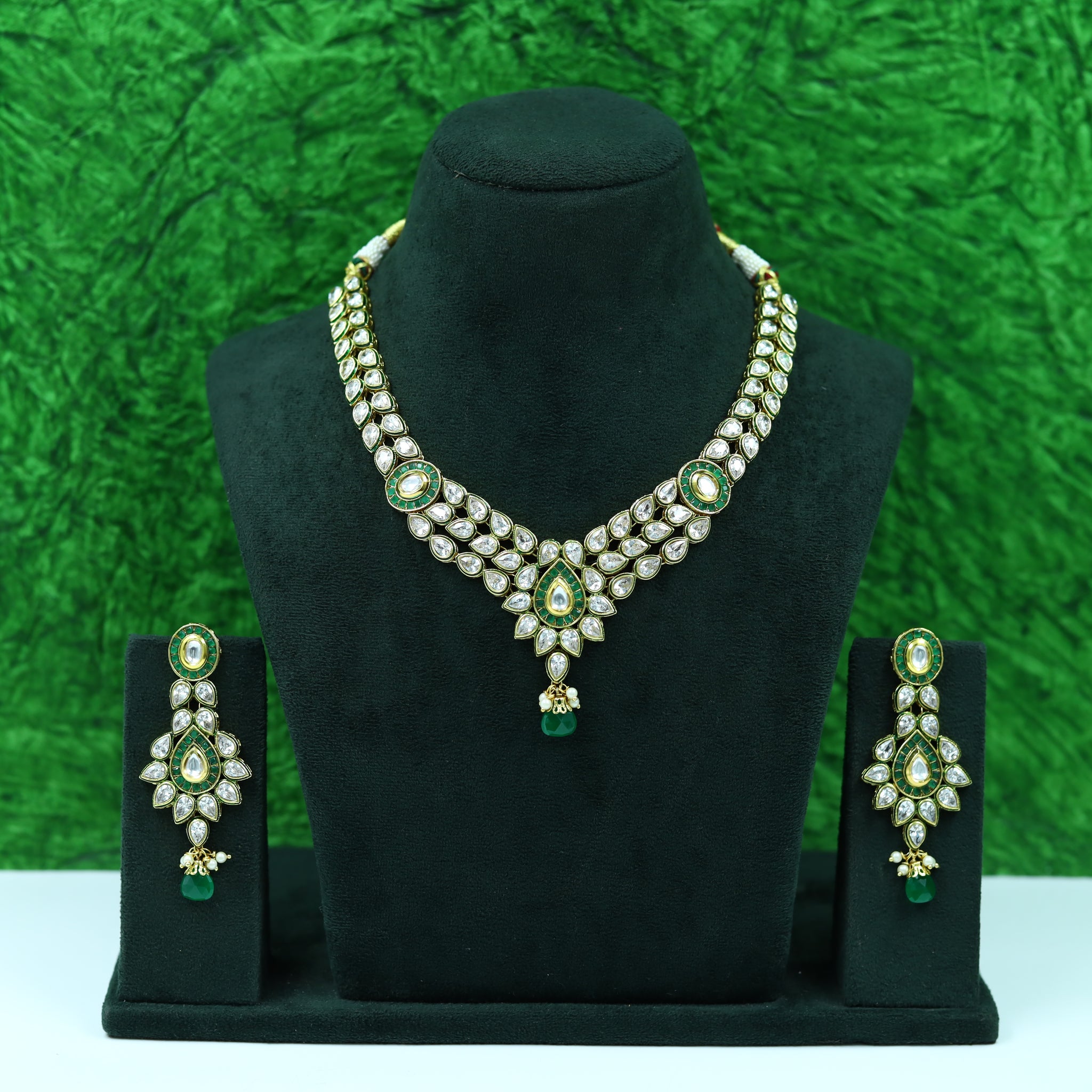 Polki Necklace Set 1016-21