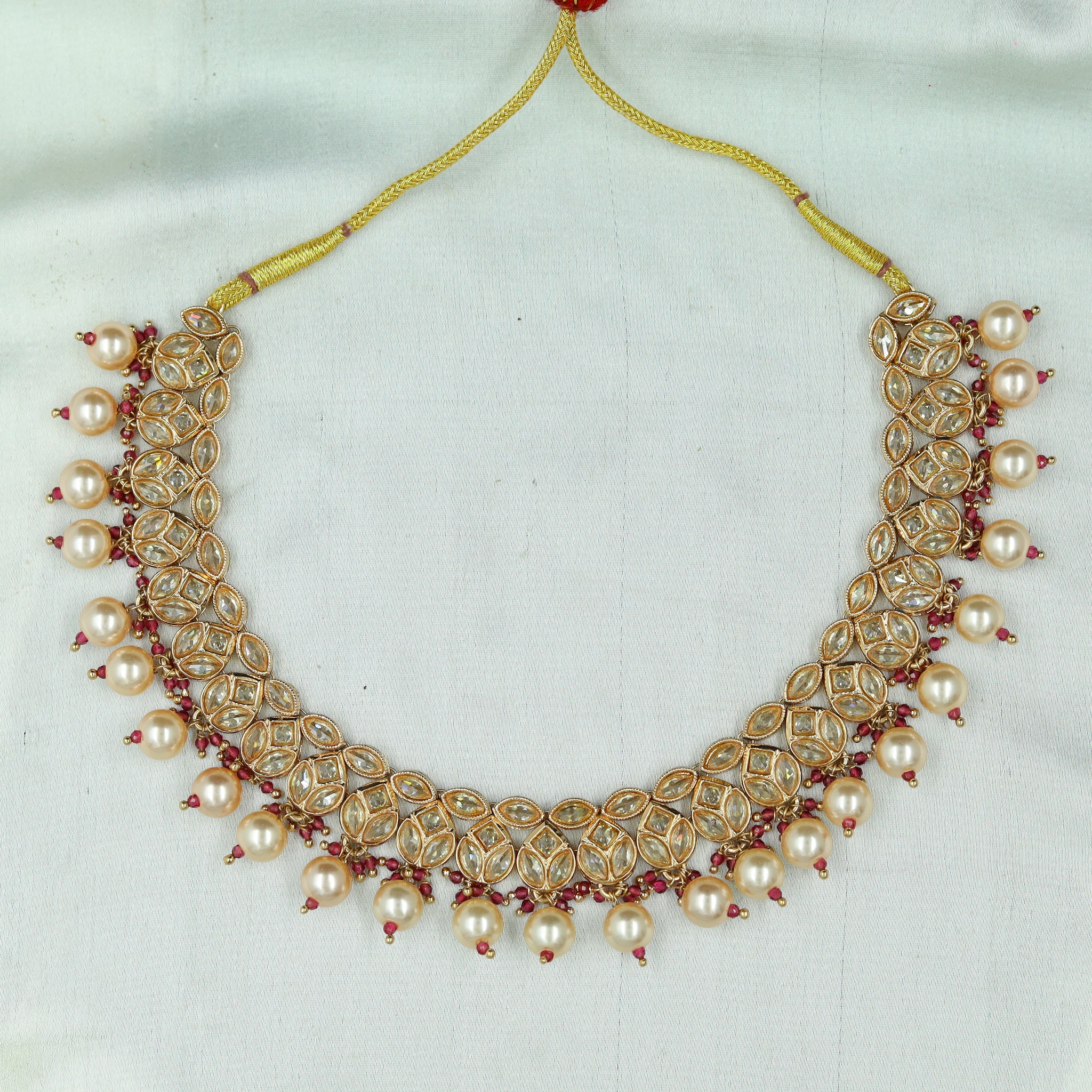 Rose Gold Gold Look Necklace Set 12589-9082