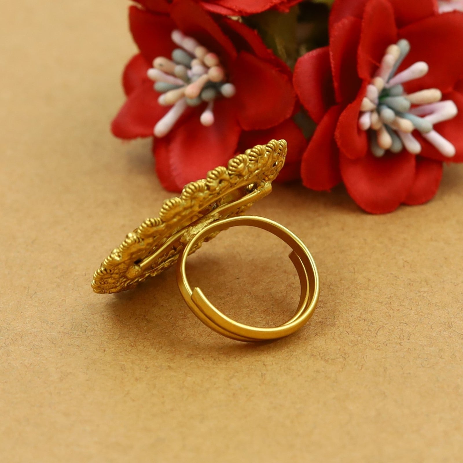 Antique Gold Finish Ring 12275-28