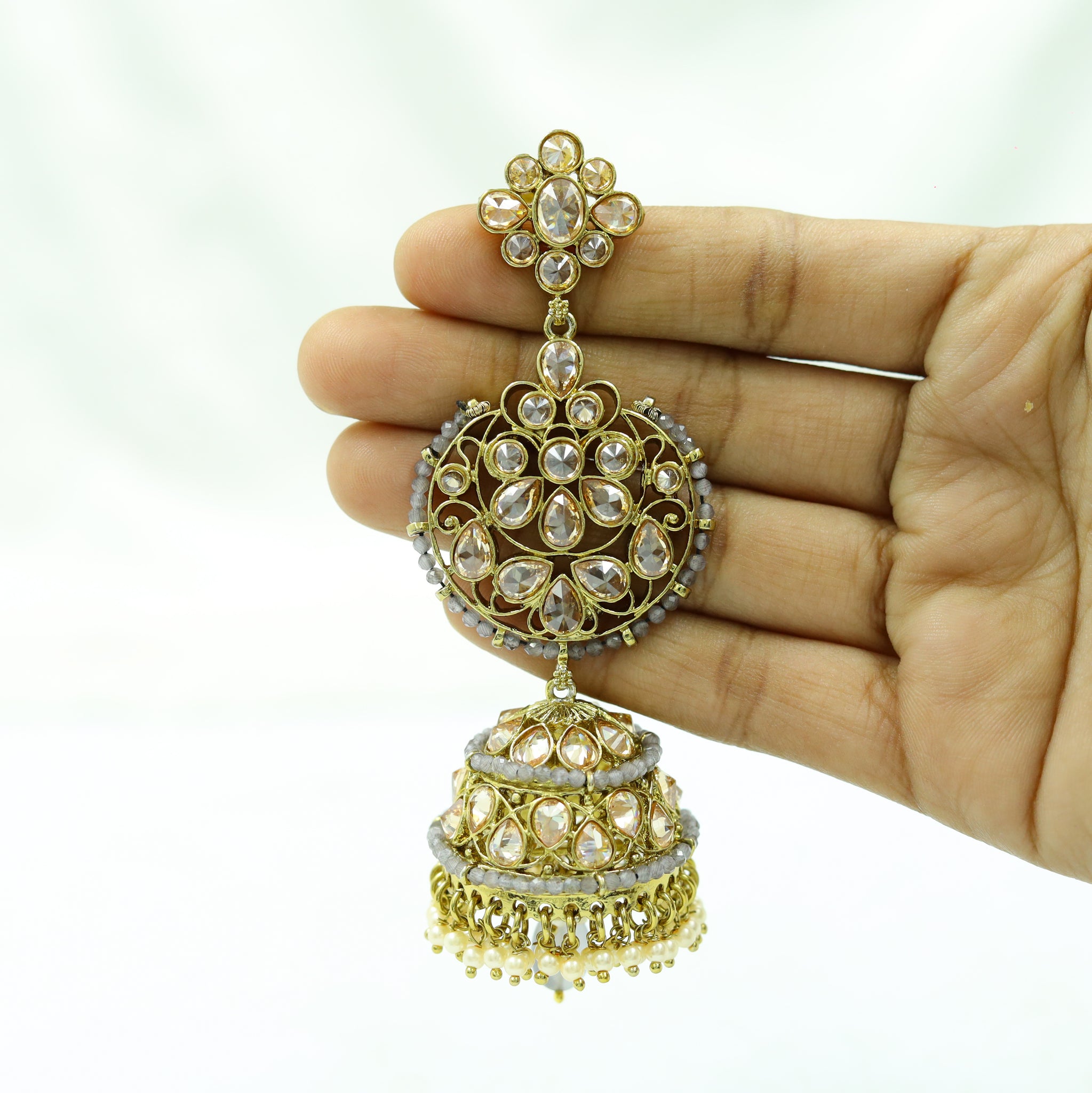 Gray Miscellaneous Jhumki 2854-6919