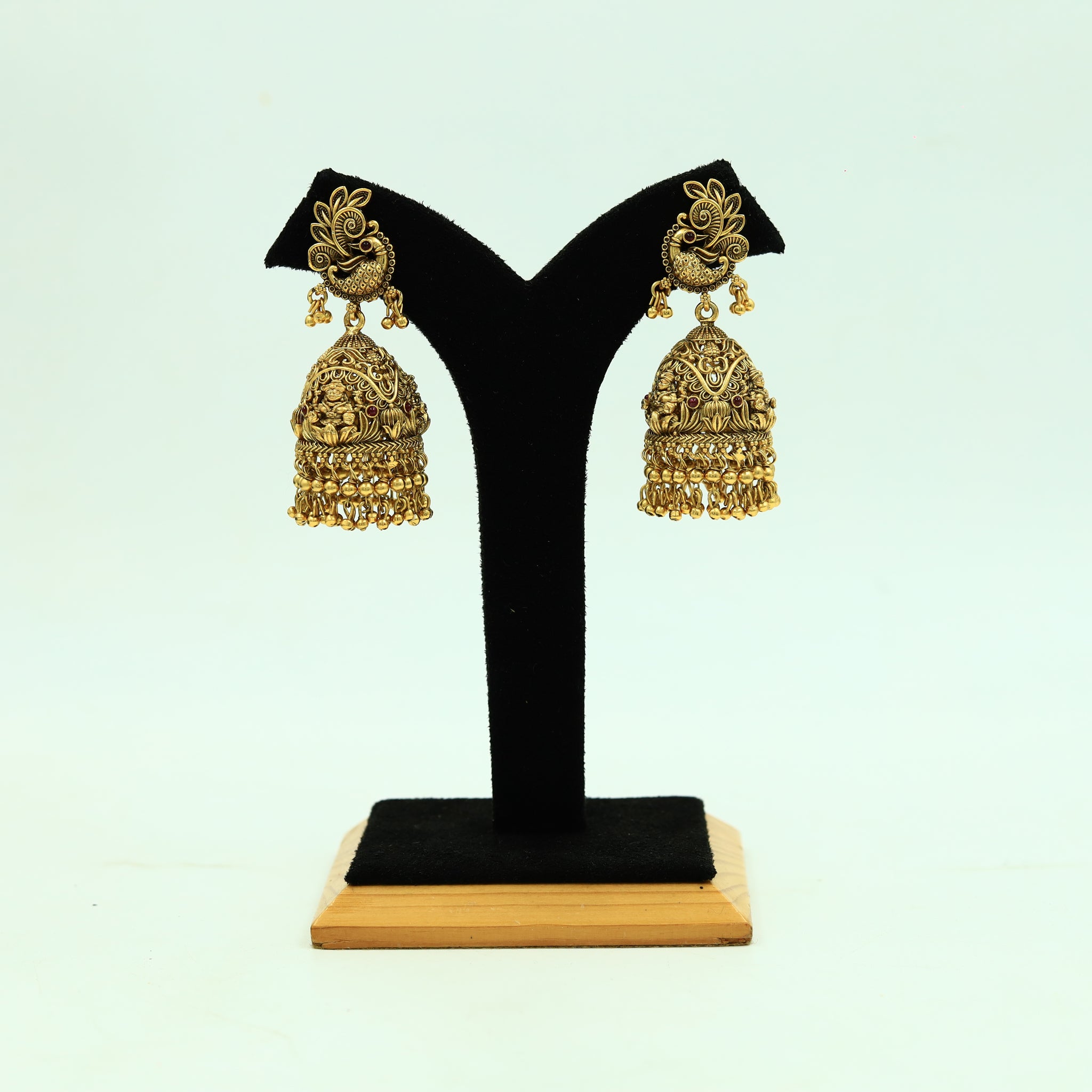 Antique Gold Plated Jhumki 15764-28