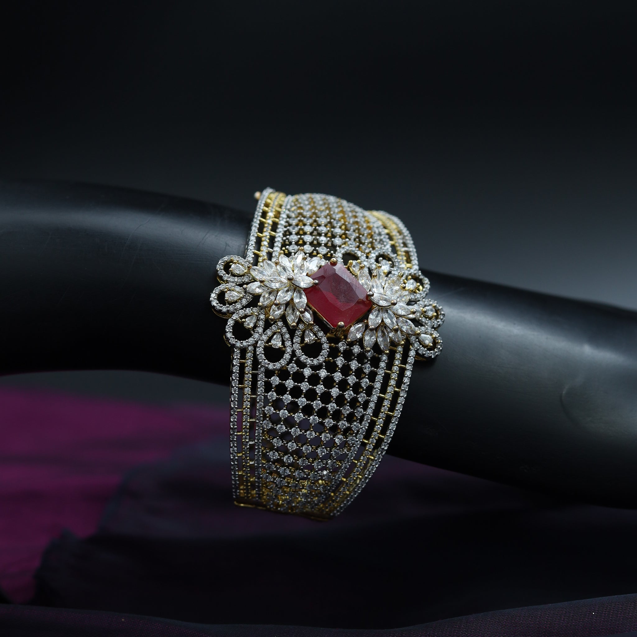 Zircon/AD Ruby Bracelet 11377-7406