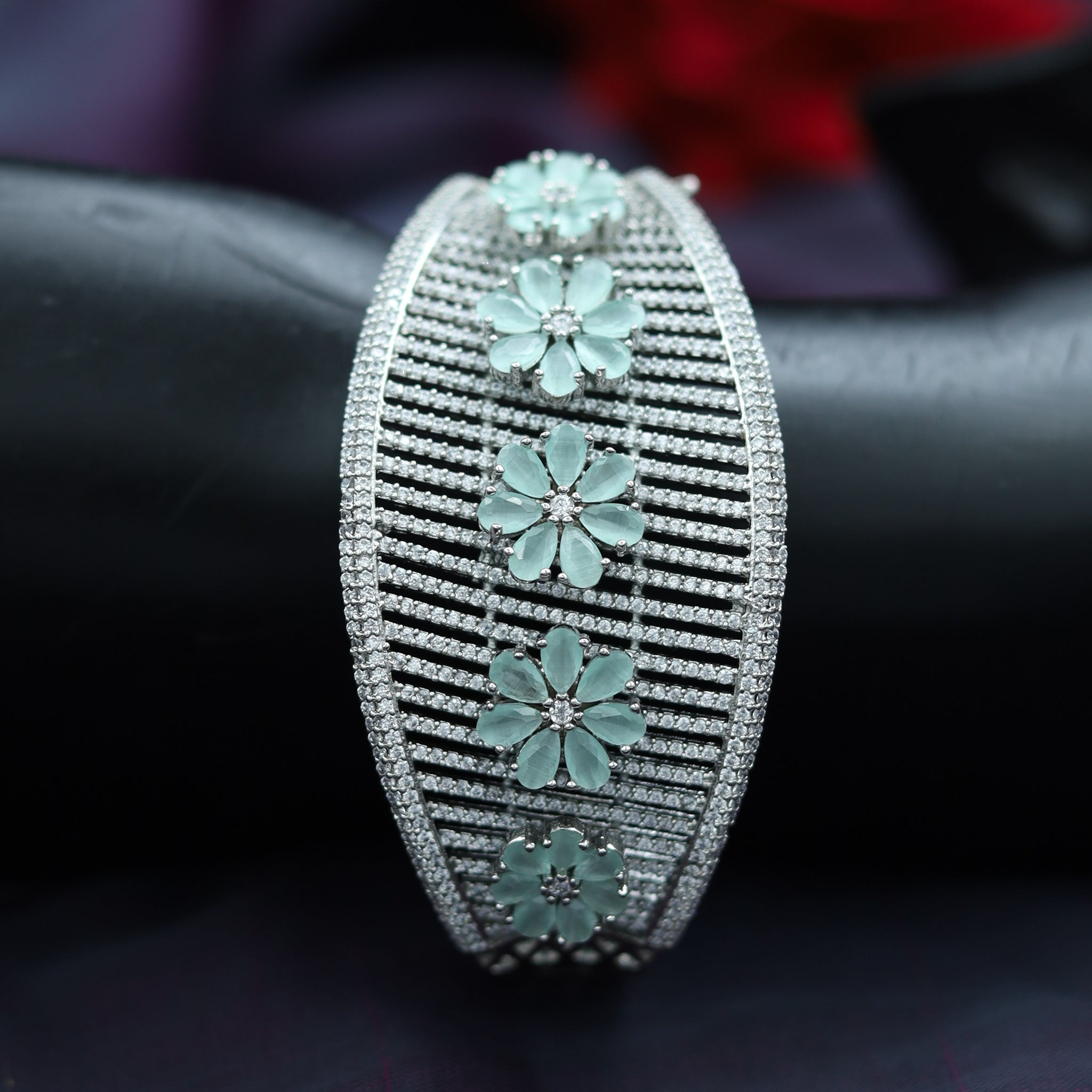 Zircon/AD Mint Green Bracelet 13201-0030