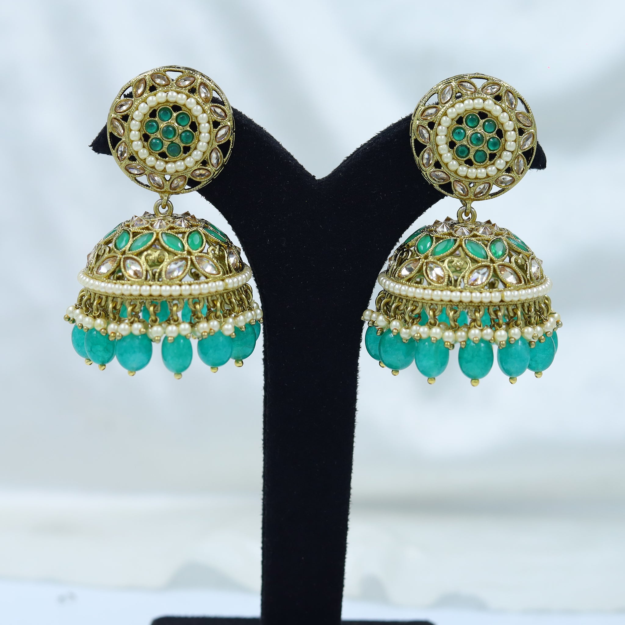 Green Gold Look Earring 10066-5480