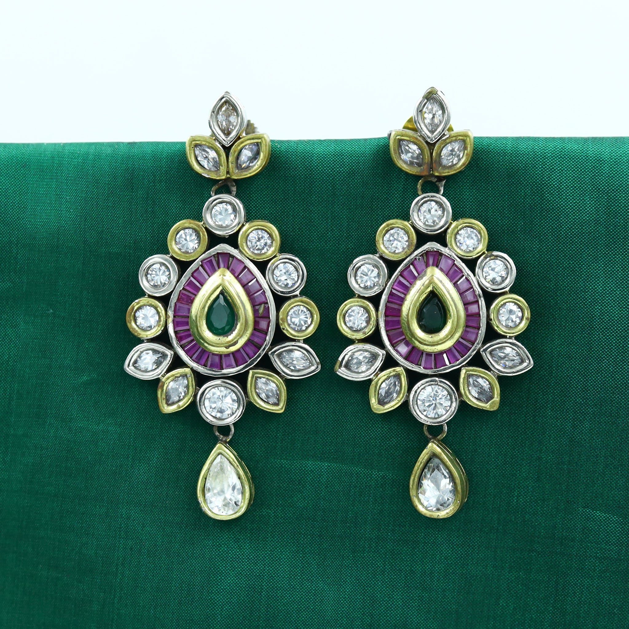 Ruby Polki Earring 13542-0613