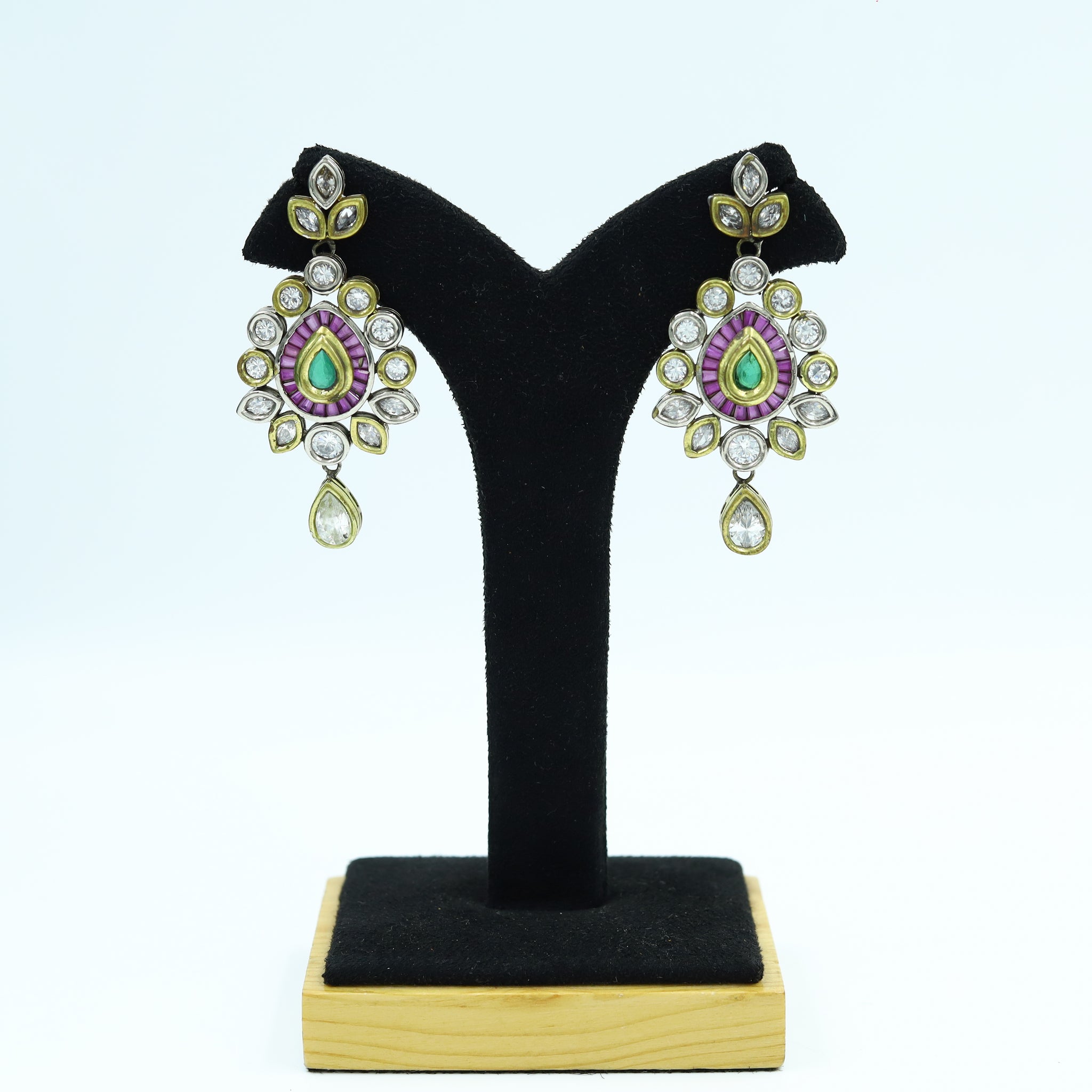 Ruby Polki Earring 13542-0613