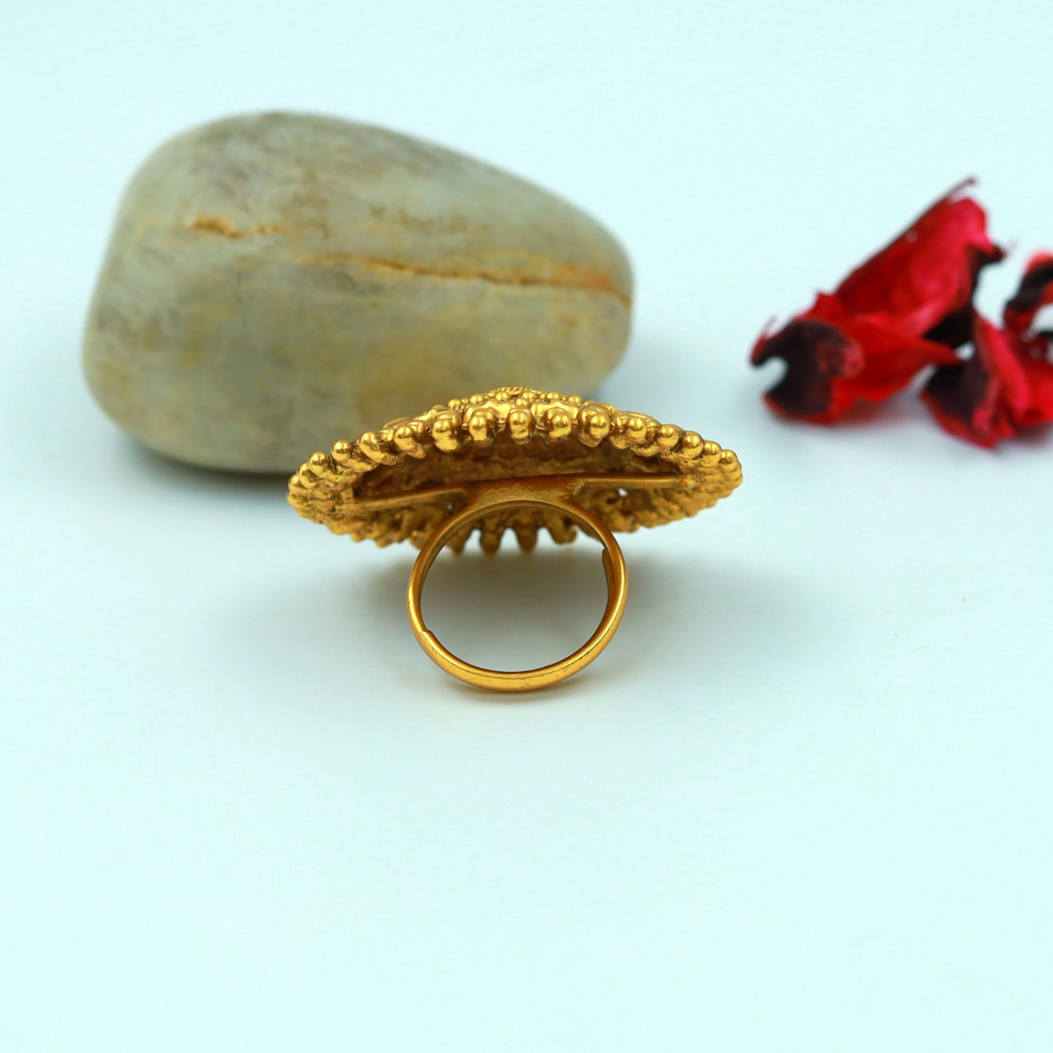 Antique Gold Finish Ring 7106-1