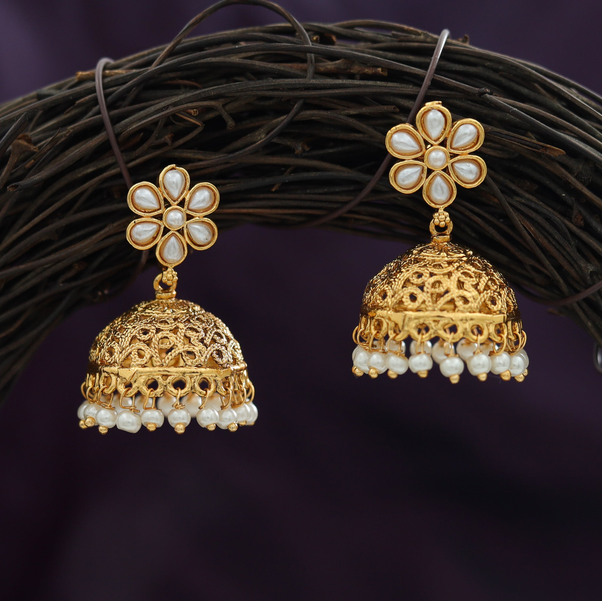 Gold Look Jhumki 4768-33