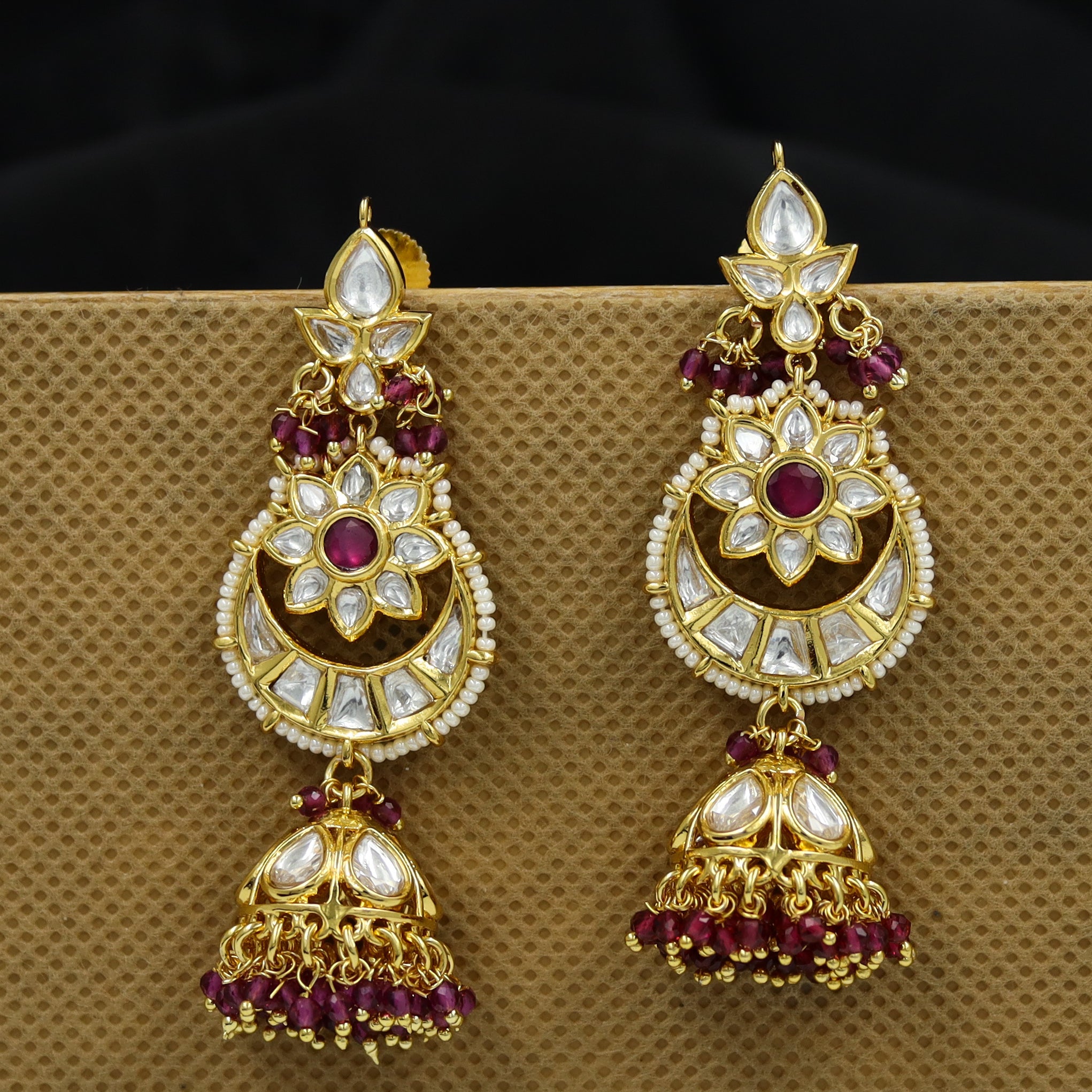 Jhumki Kundan Earring 10409-28