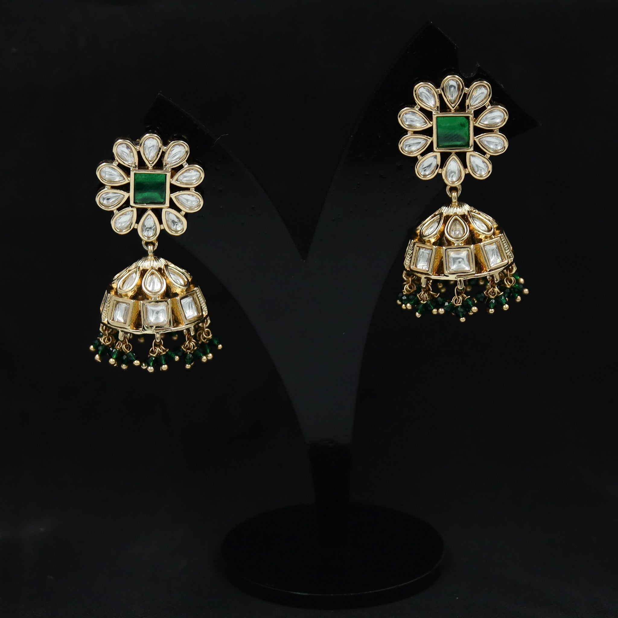 Jhumki Kundan Earring 10090-4