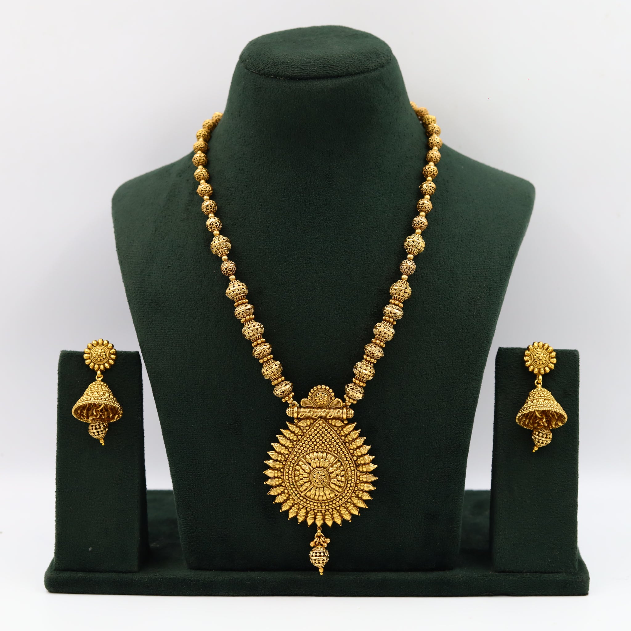 Long Neck Antique Necklace Set 11267-1