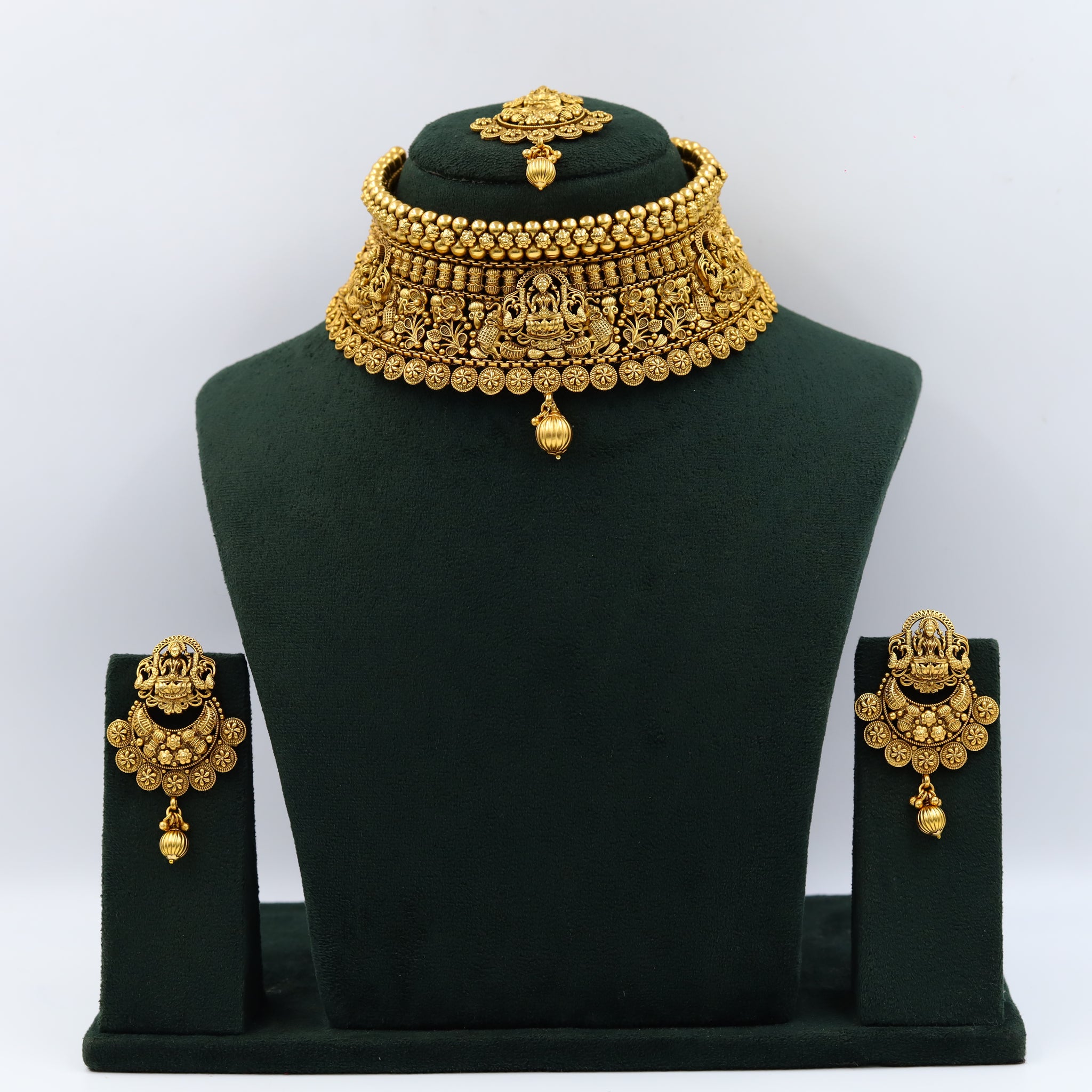 Choker Temple Necklace Set 7087-1