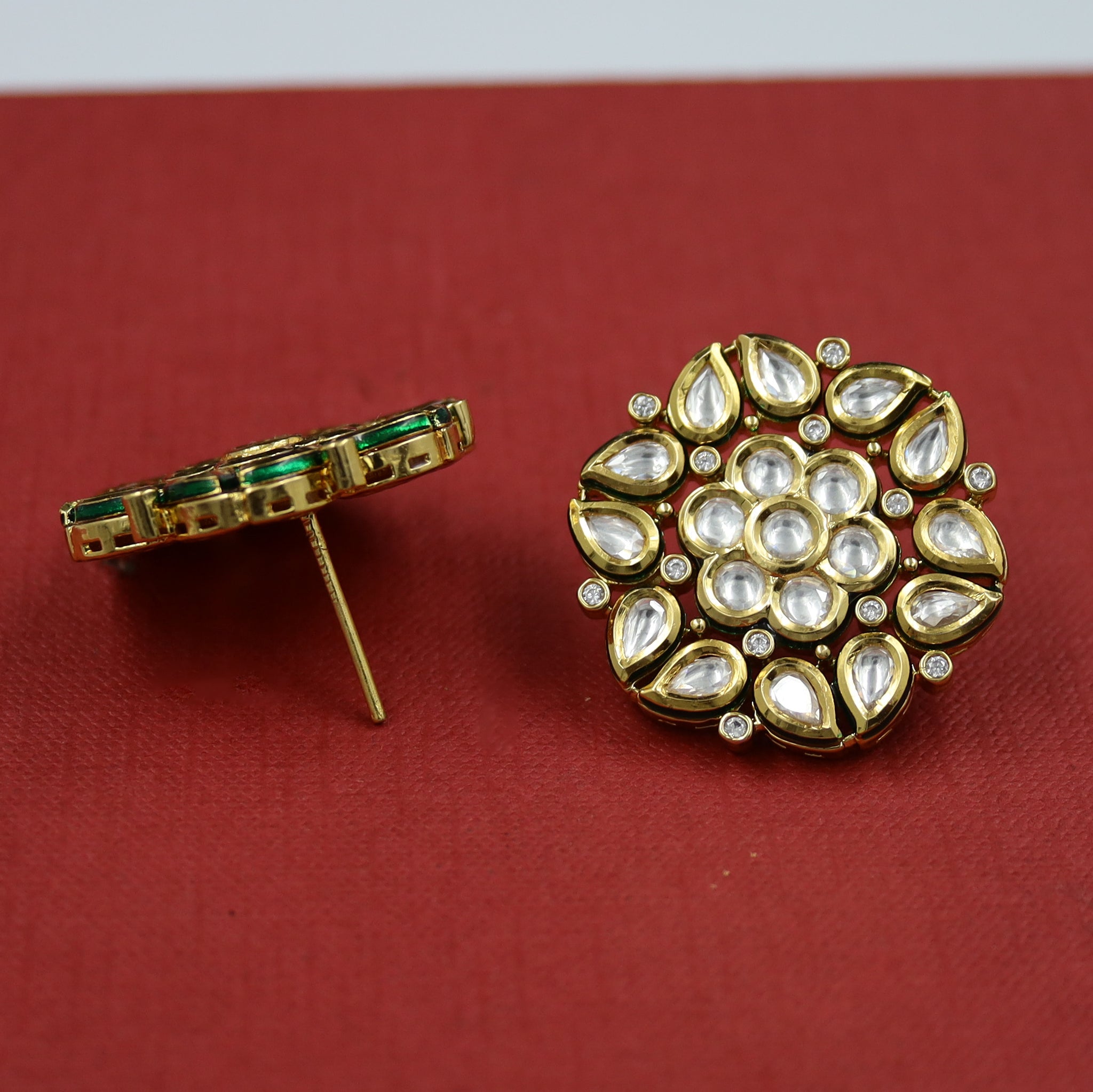 Tops/Studs Kundan Earring 10101-4