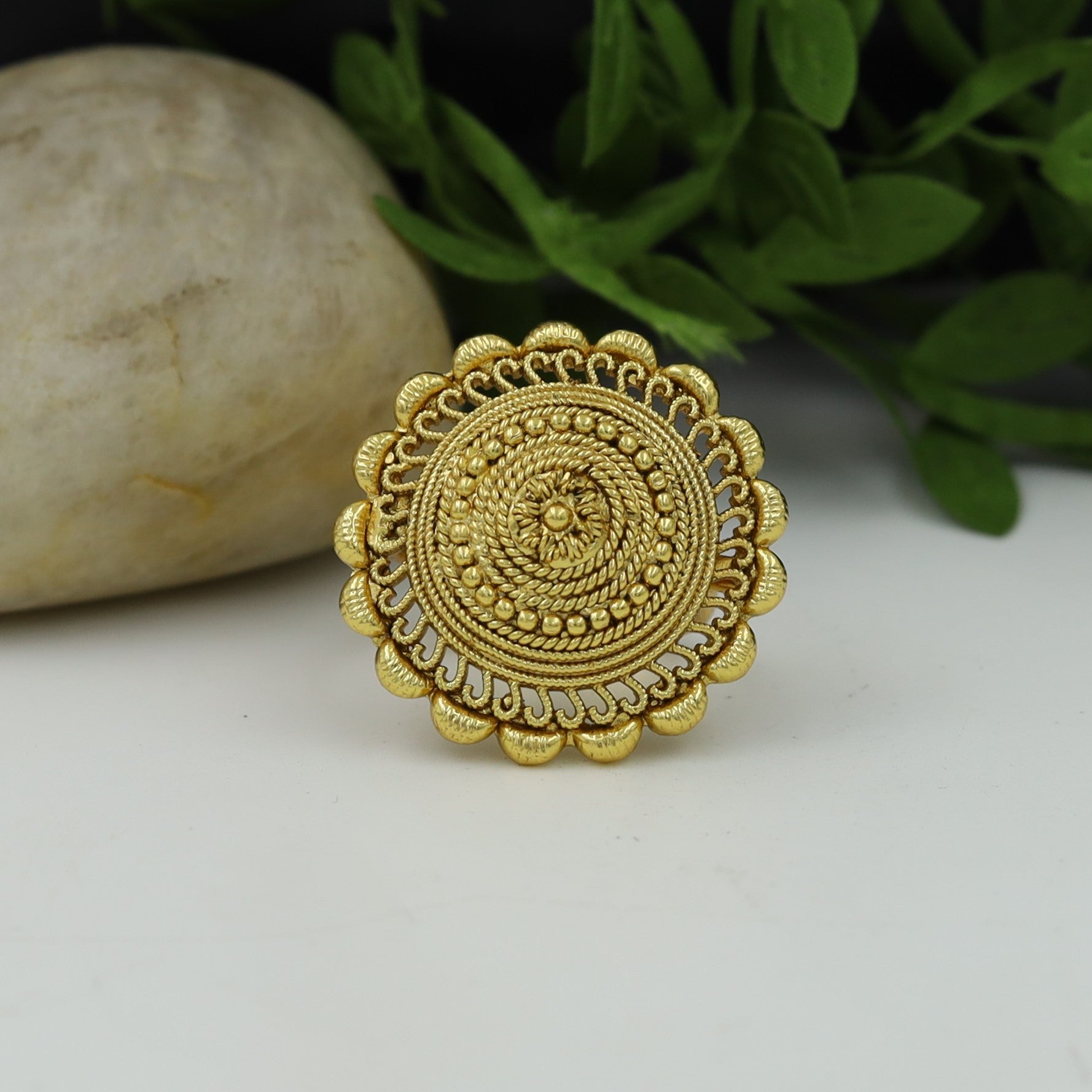 Gold Look Ring 7255-33