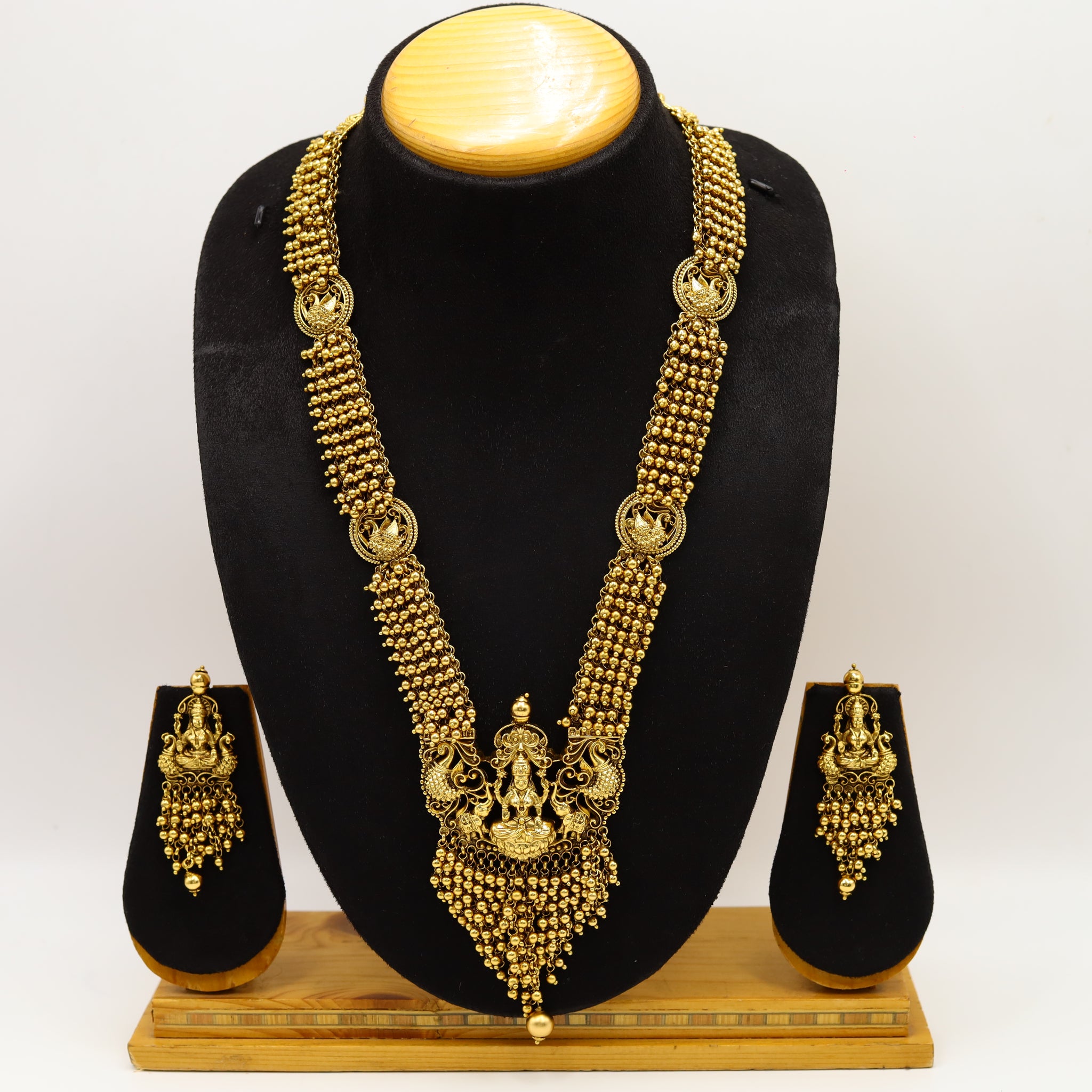 Gold Temple Pendant Set 19979-7163