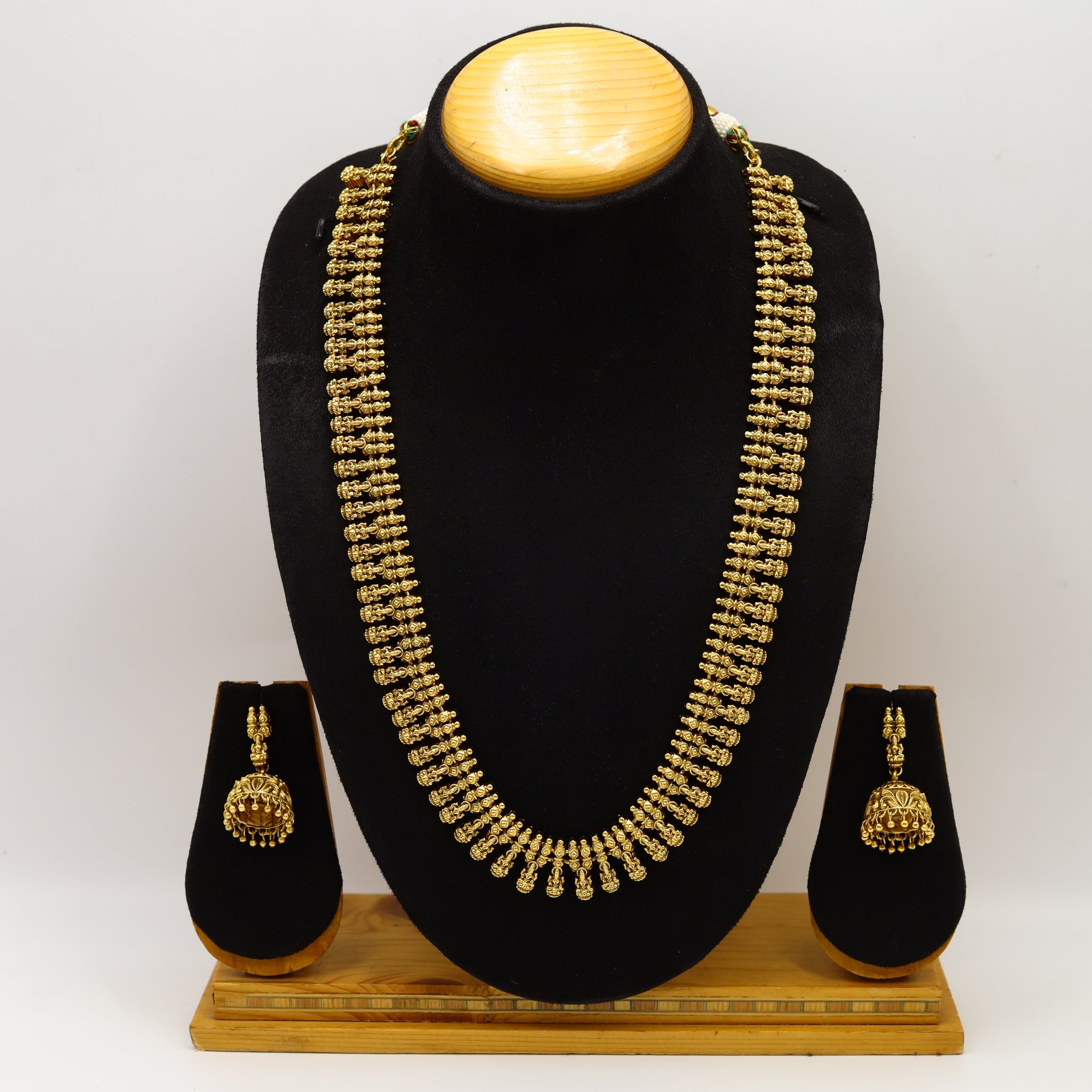 Long Neck Temple Necklace Set 3640-28