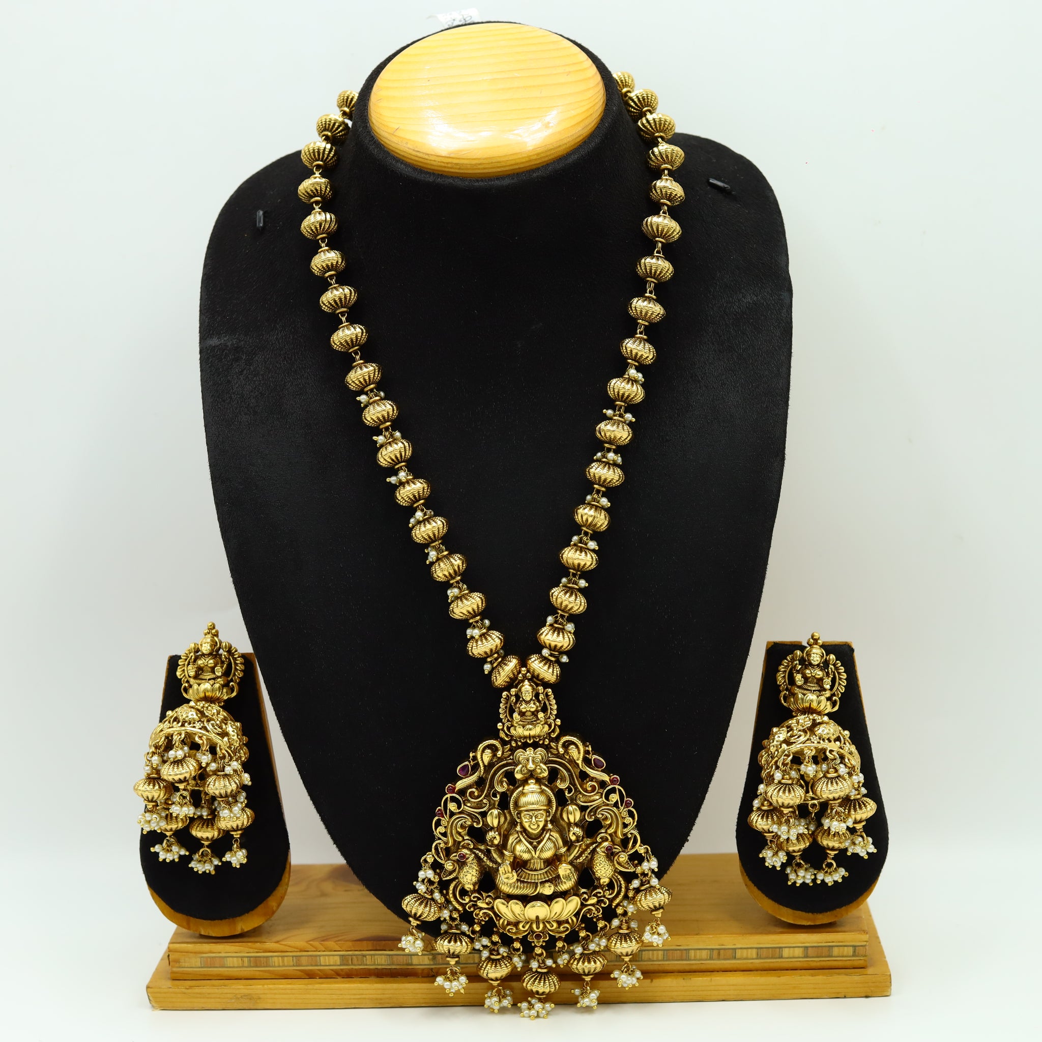 Long Neck Temple Necklace Set 13462-28