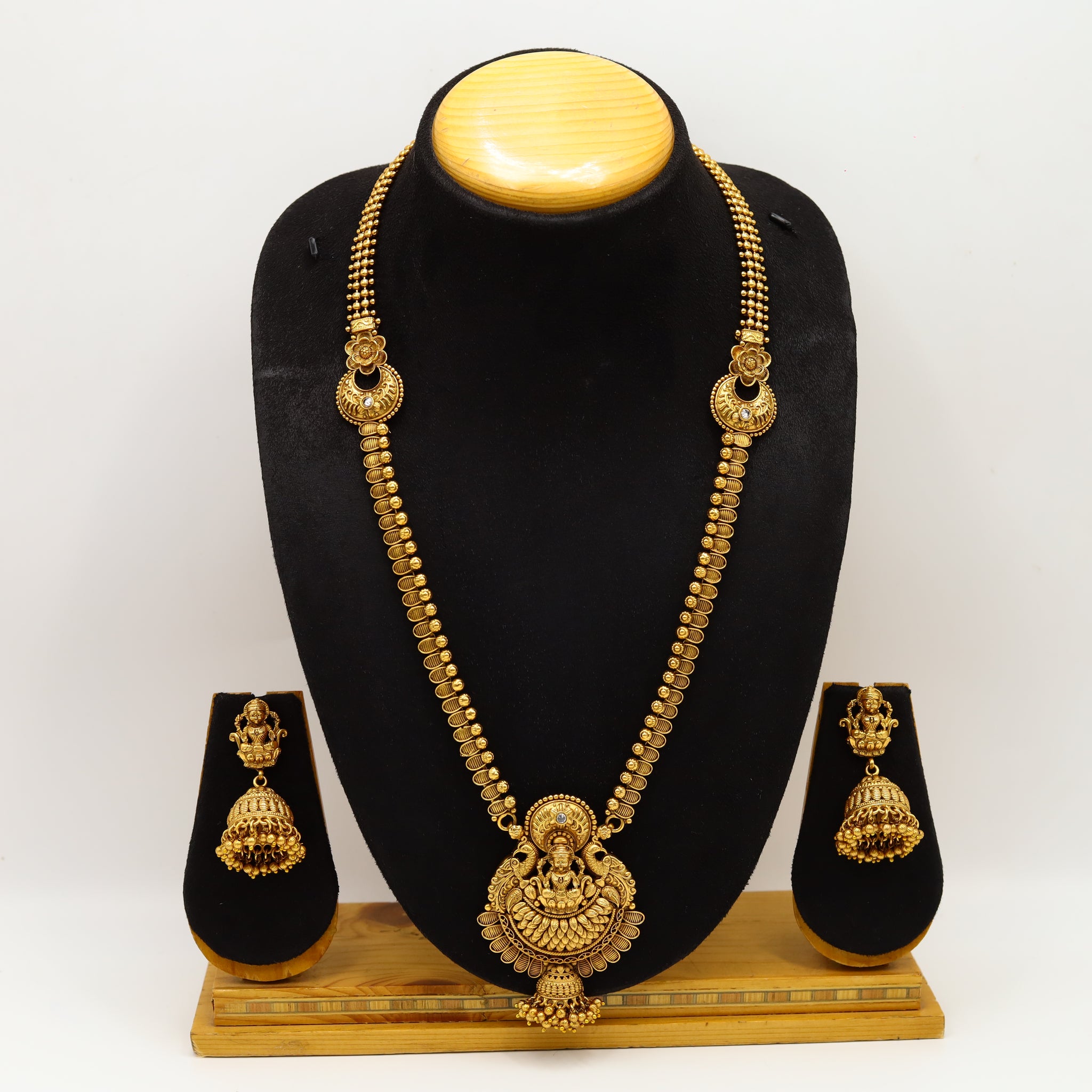 Long Neck Temple Necklace Set 6396-28