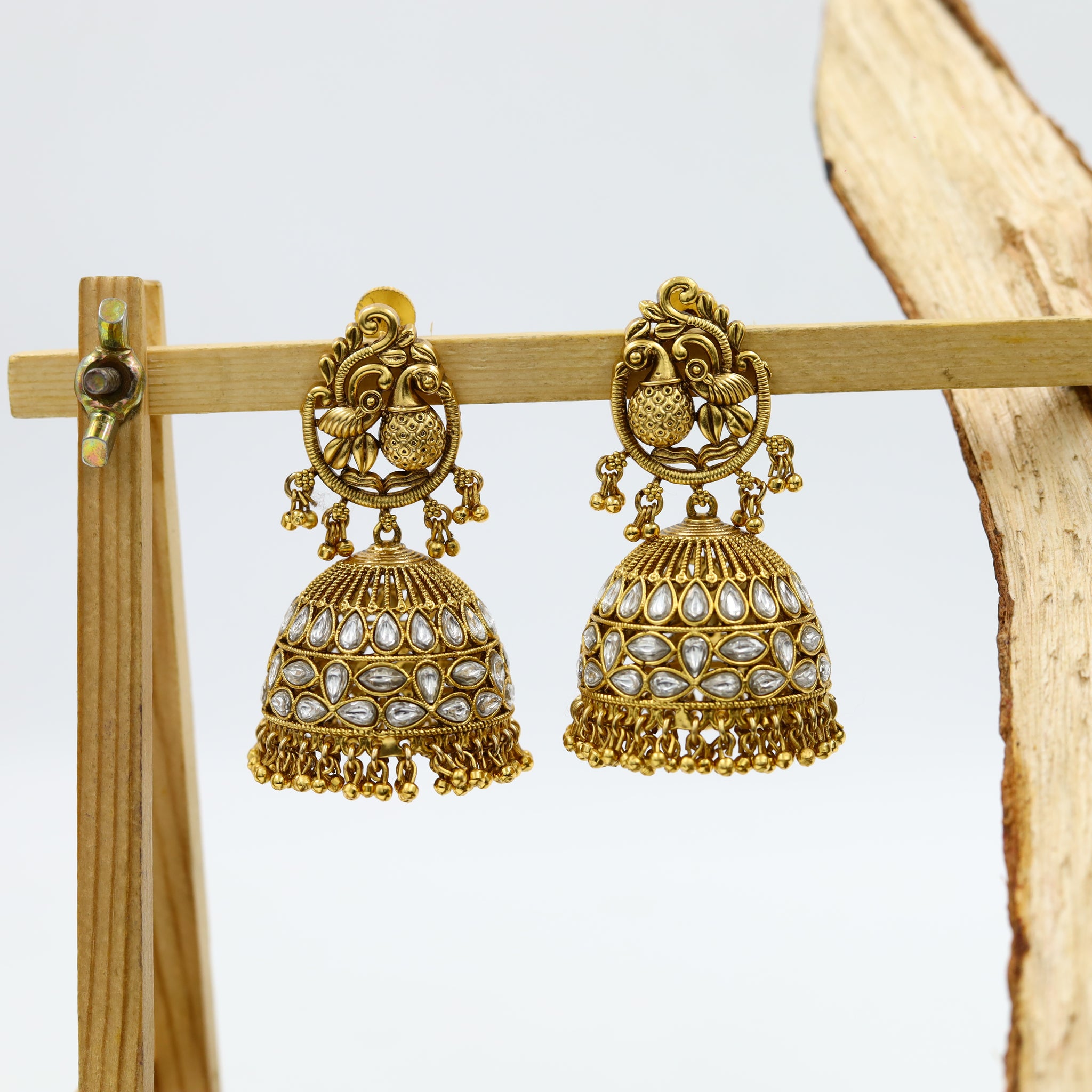 Jhumki Antique Earring 12351-28