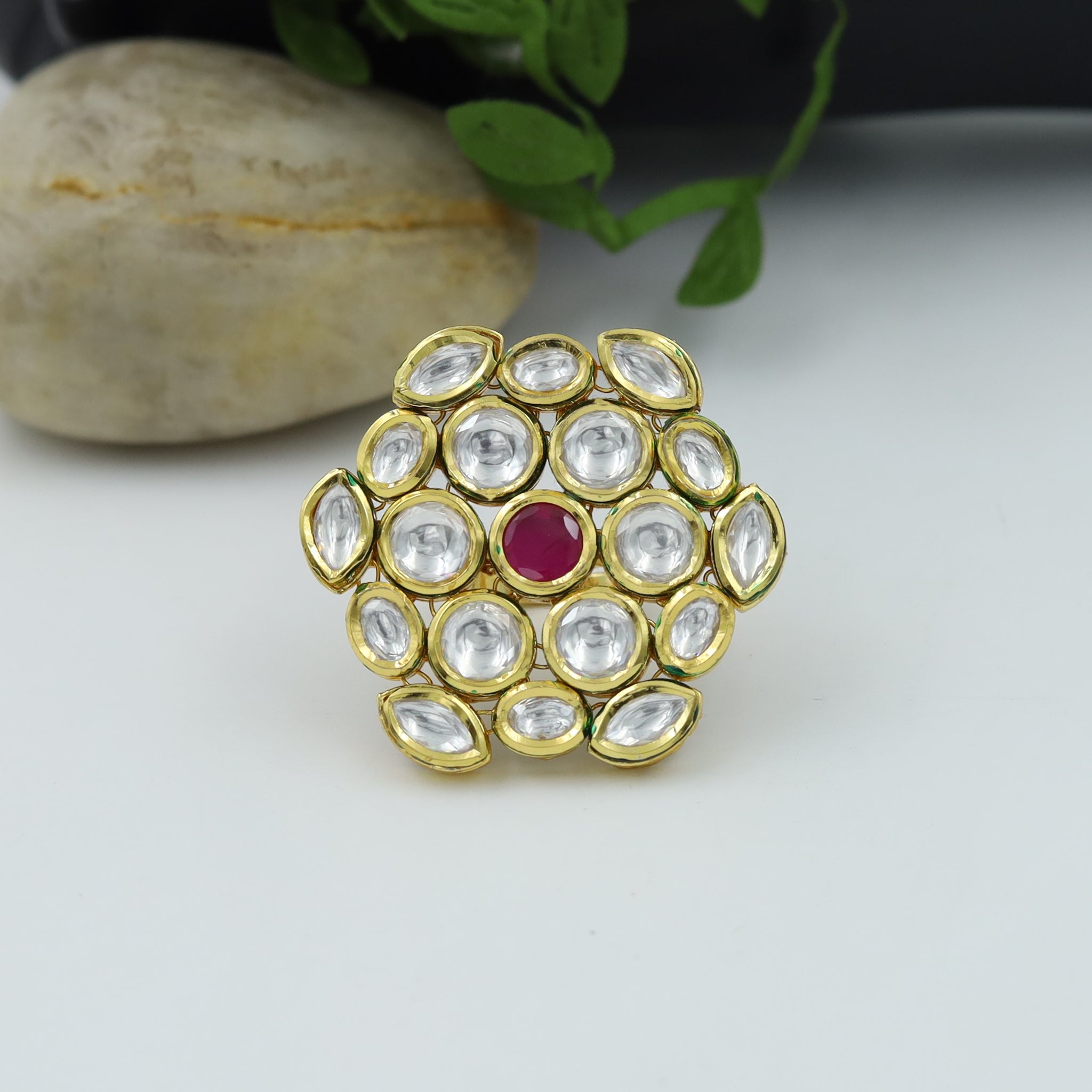 Kundan Adjustable Ring 4050-28