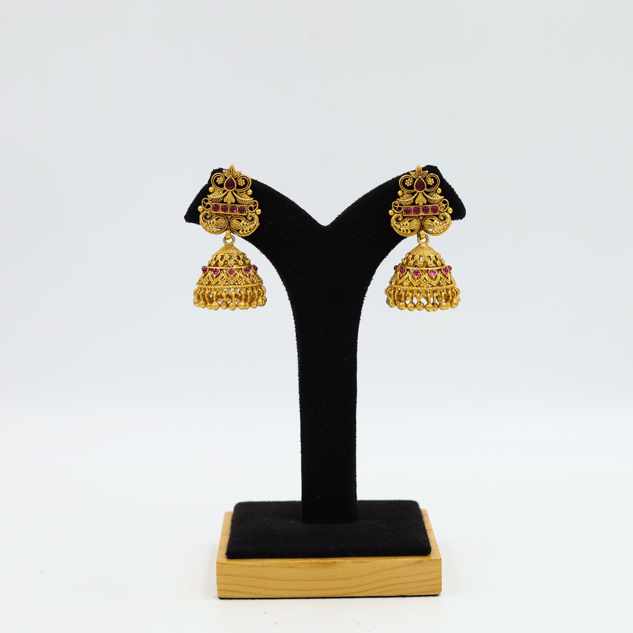 Ruby Gold Look Earring 15556-2703