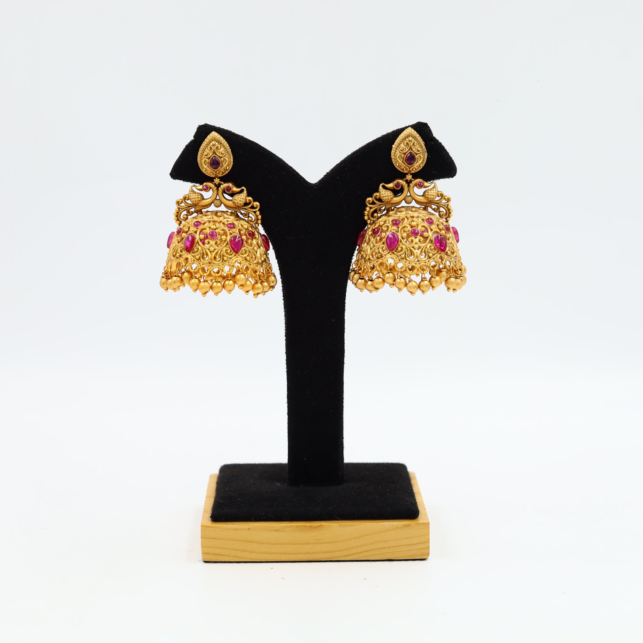 Ruby Gold Look Earring 1800-5865