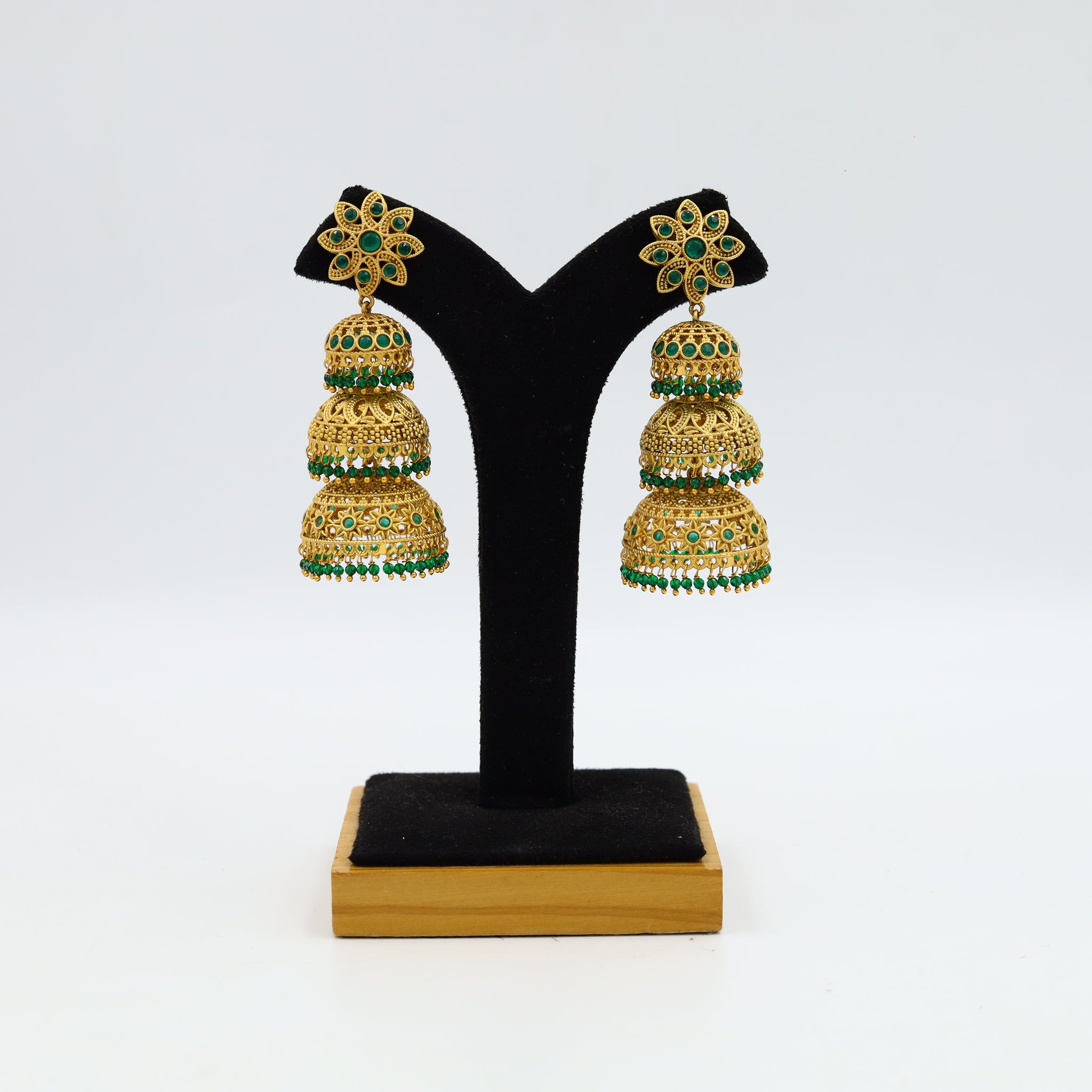 Green Gold Look Earring 15773-2923