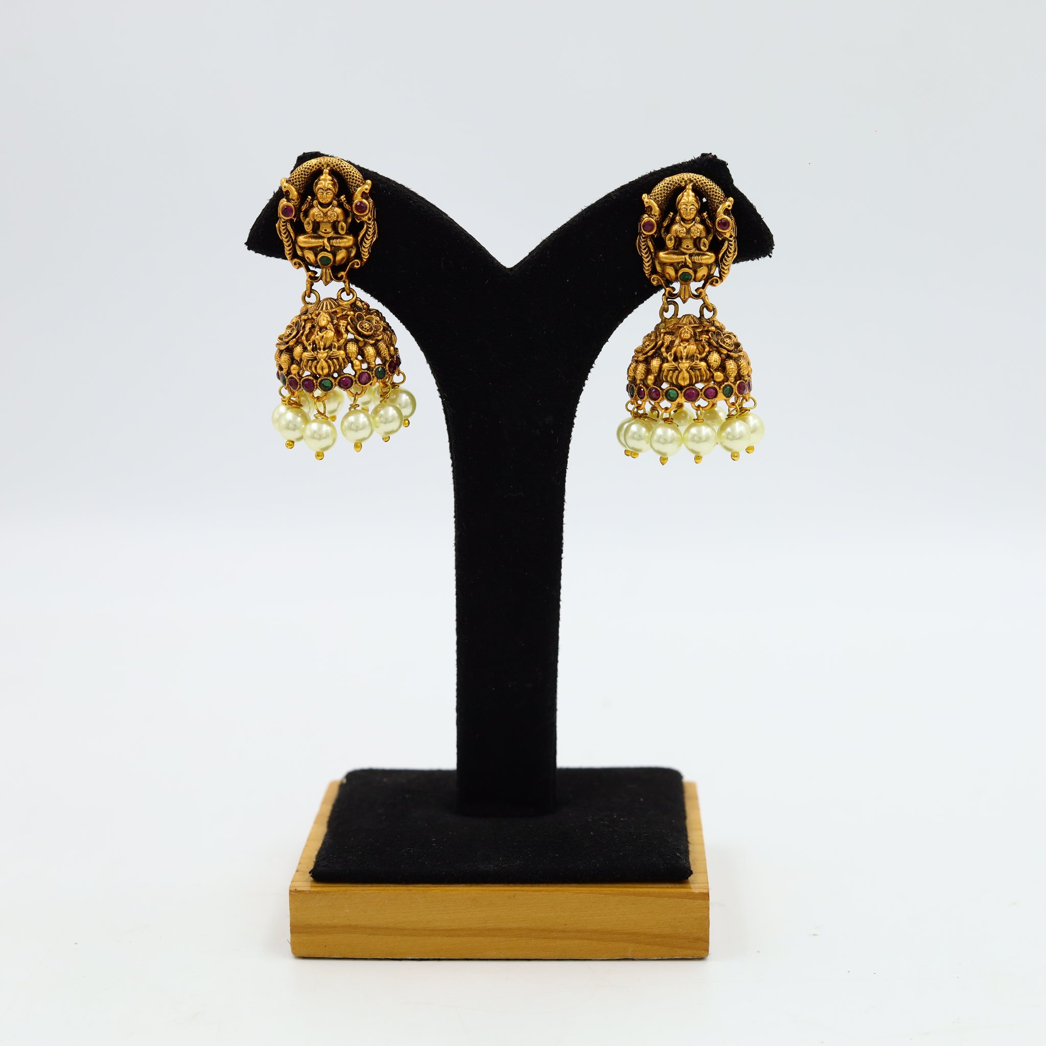 Ruby Green Temple Earring 3508-7573