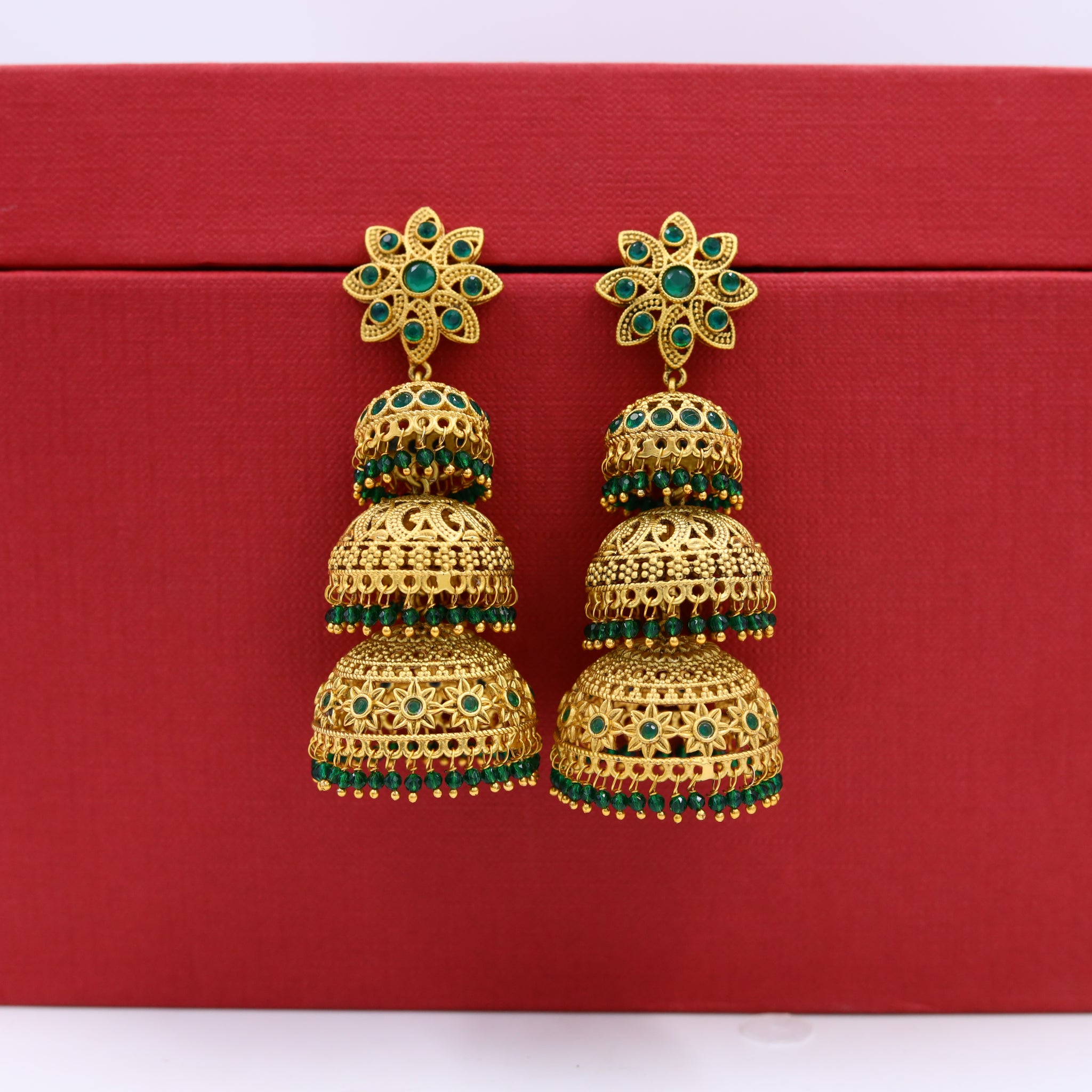 Green Gold Look Earring 15773-2923