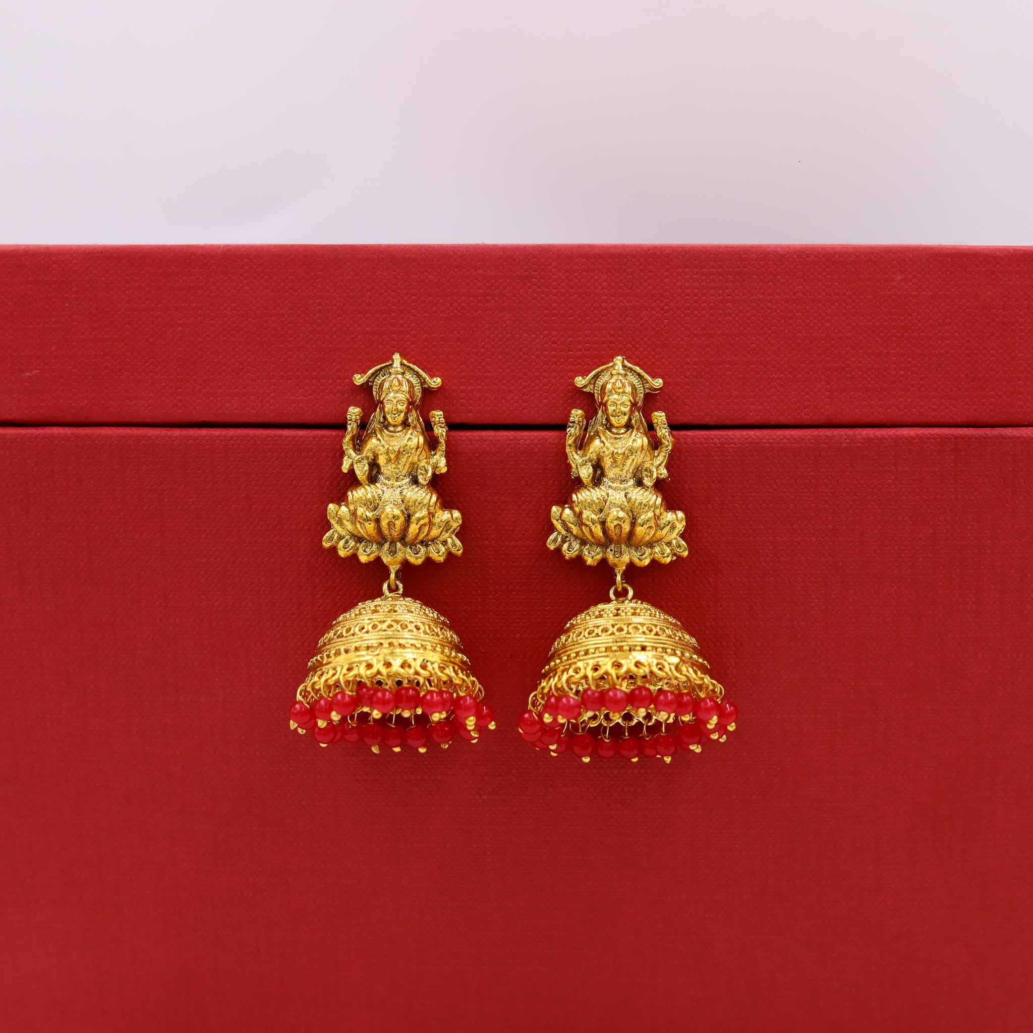 Red Temple Earring 3486-7551