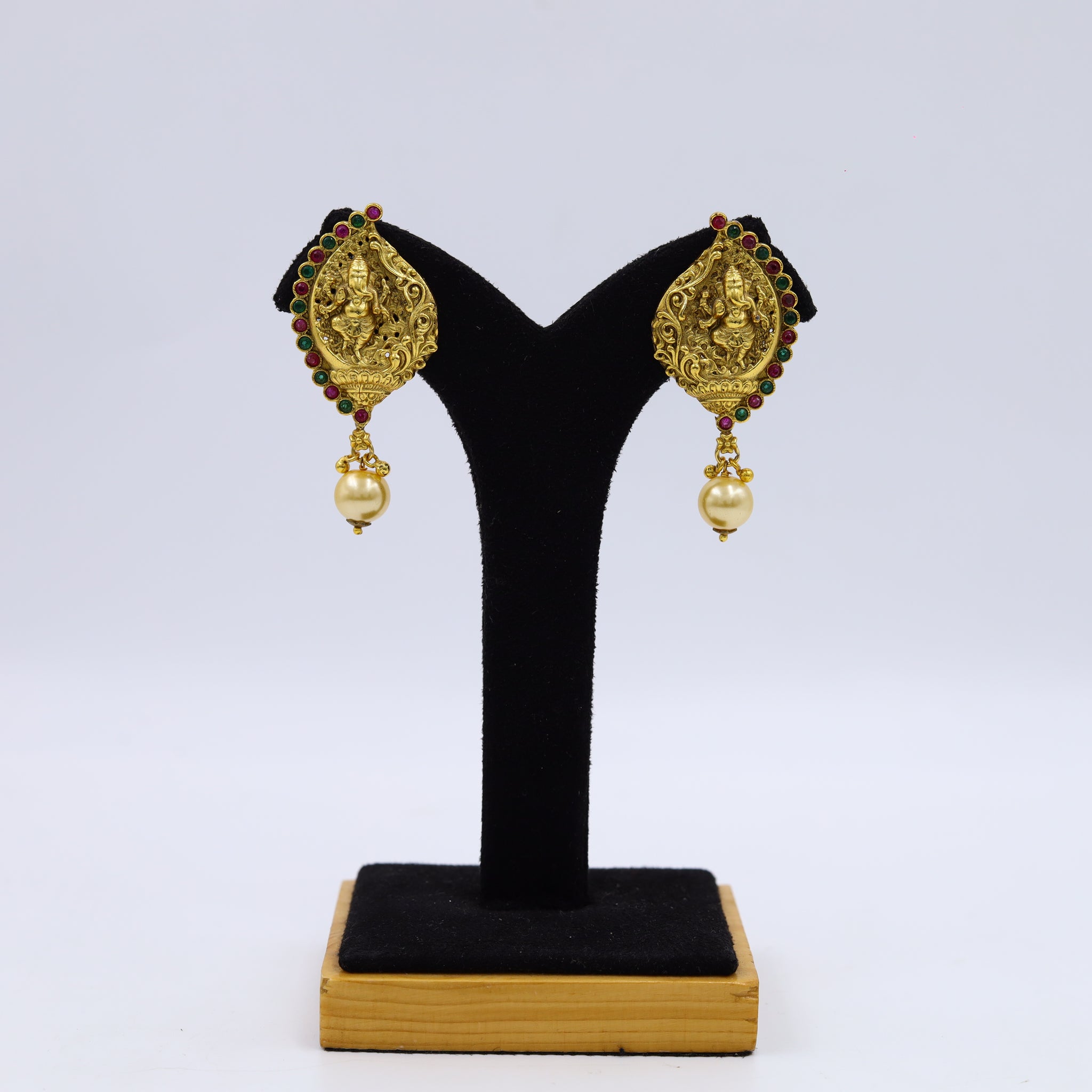 Ruby Green Temple Earring 4454-8519