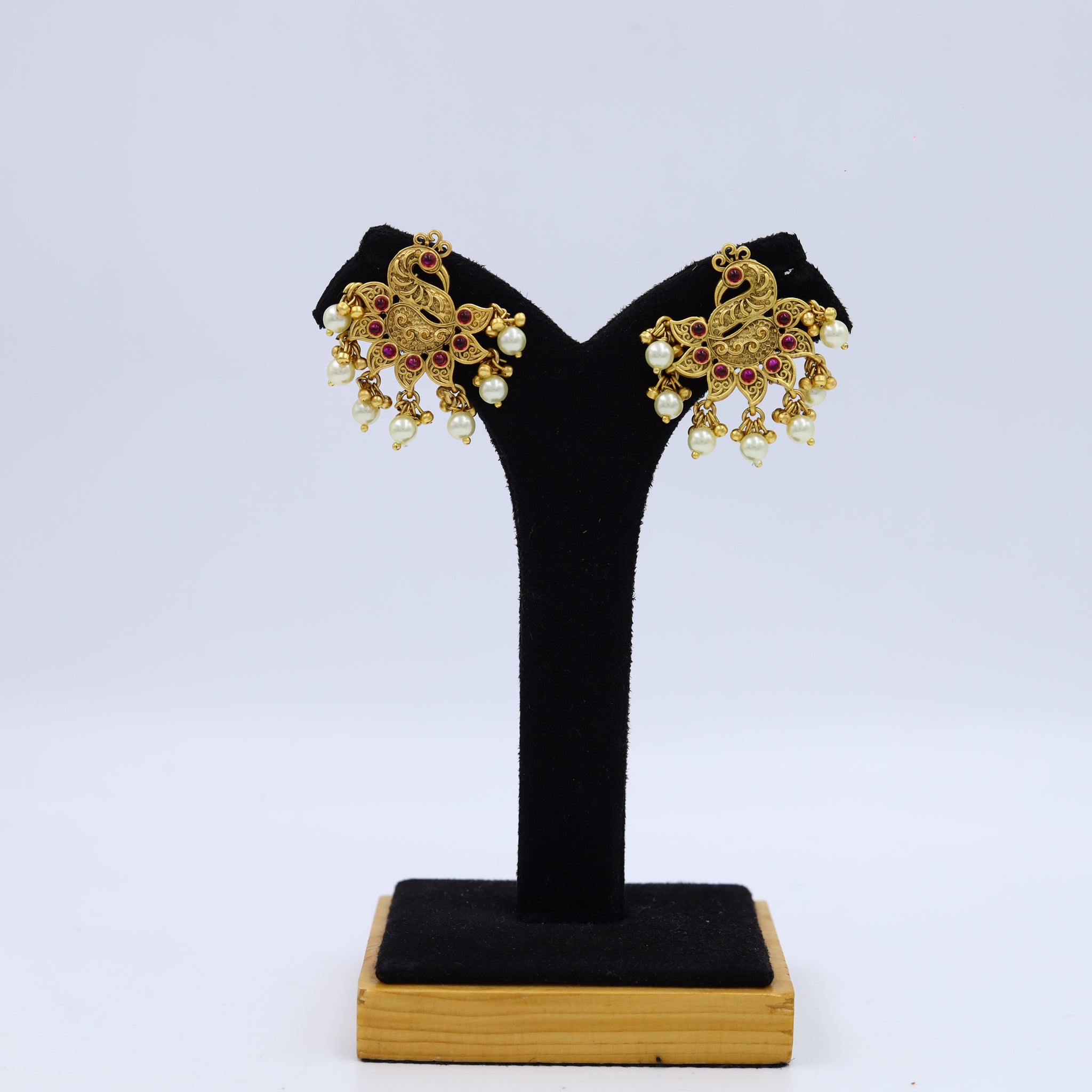 Ruby Gold Look Earring 19088-6270