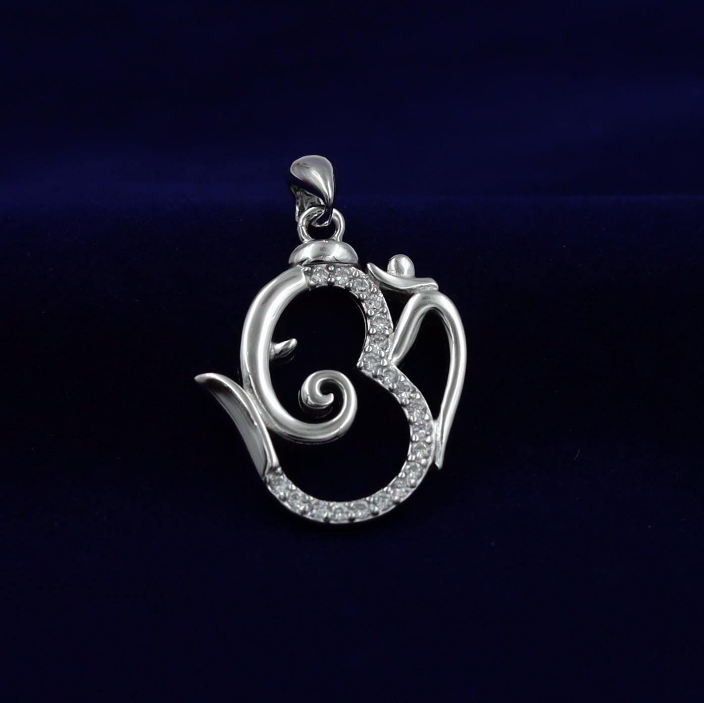 Pure 925 Hallmarked OM Silver Pendant Set 14296-22