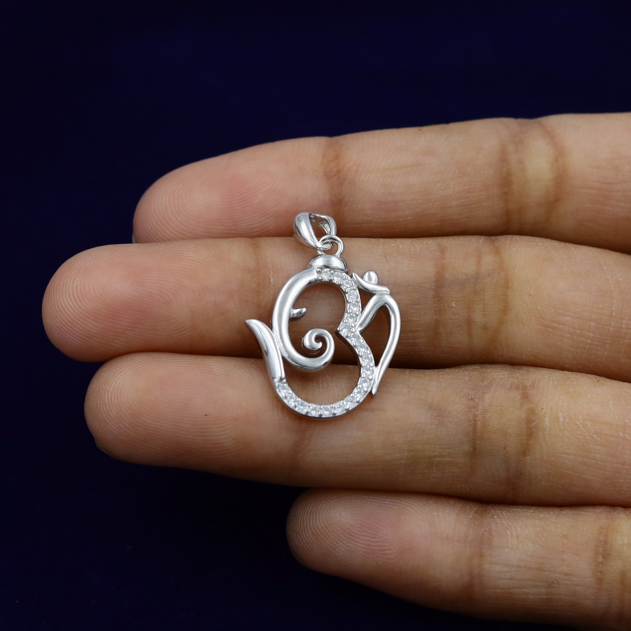 Pure 925 Hallmarked OM Silver Pendant Set 14296-22