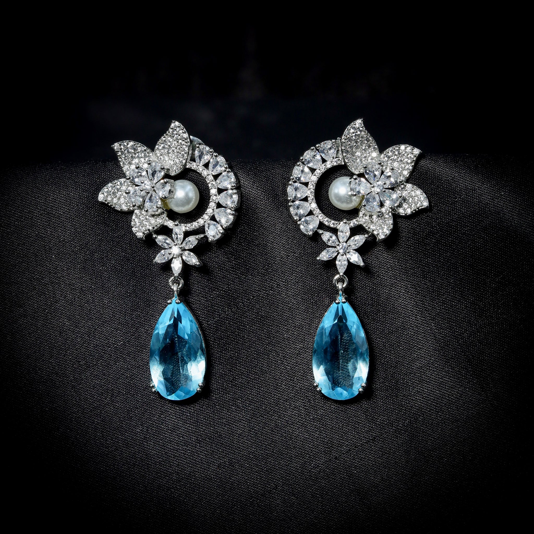 Light  Zircon/AD Earring 7401-34 - Dazzles Jewellery