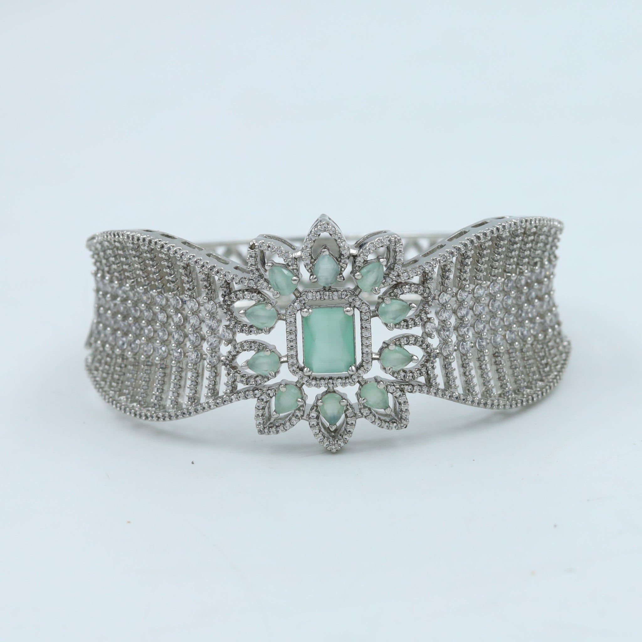 Zircon/AD Mint Green Bracelet 13212-0045