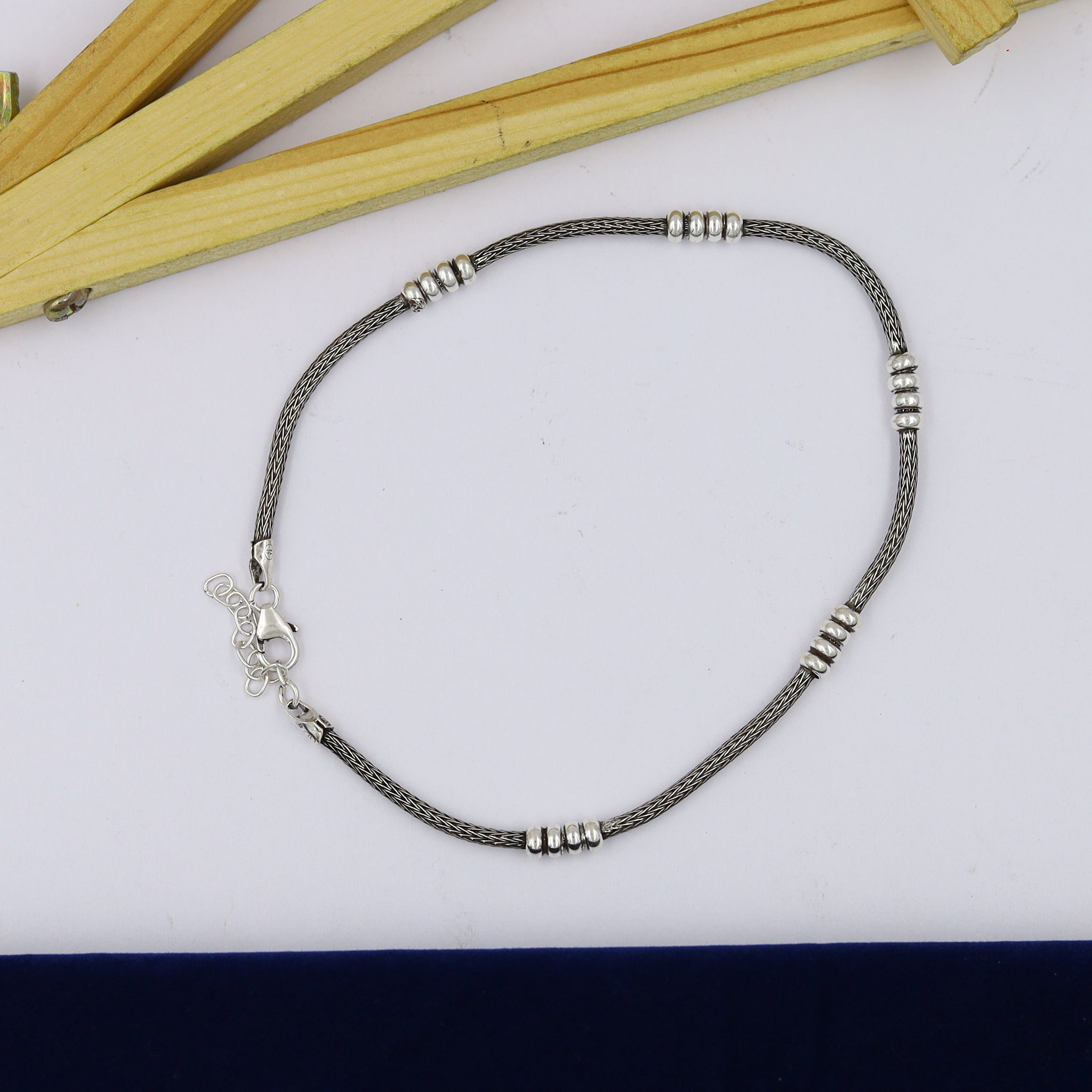 Pure 925 Hallmarked Silver Anklet 14416-22