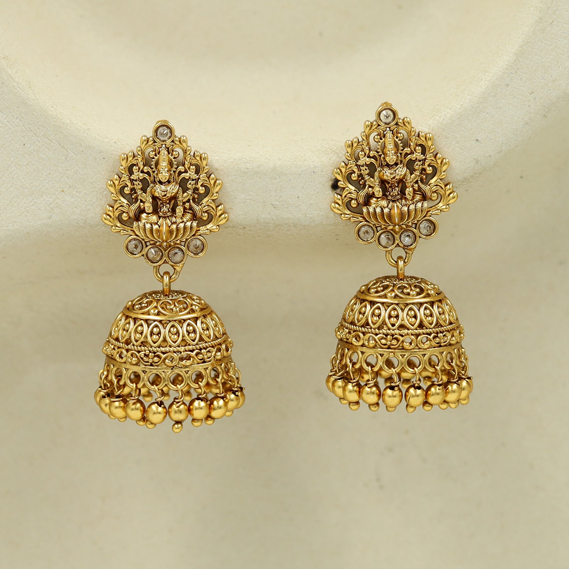 Jhumki Temple Earring 11166-33