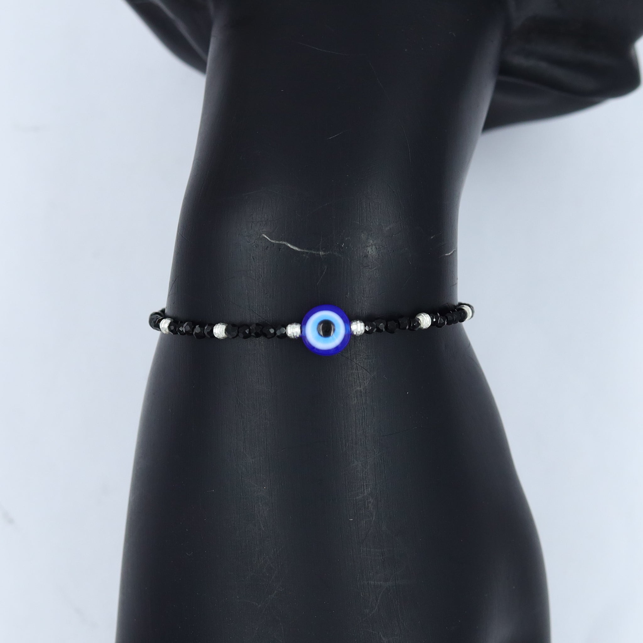 Pure 925 Hallmarked Silver Evil Eye Bracelet 14516-22