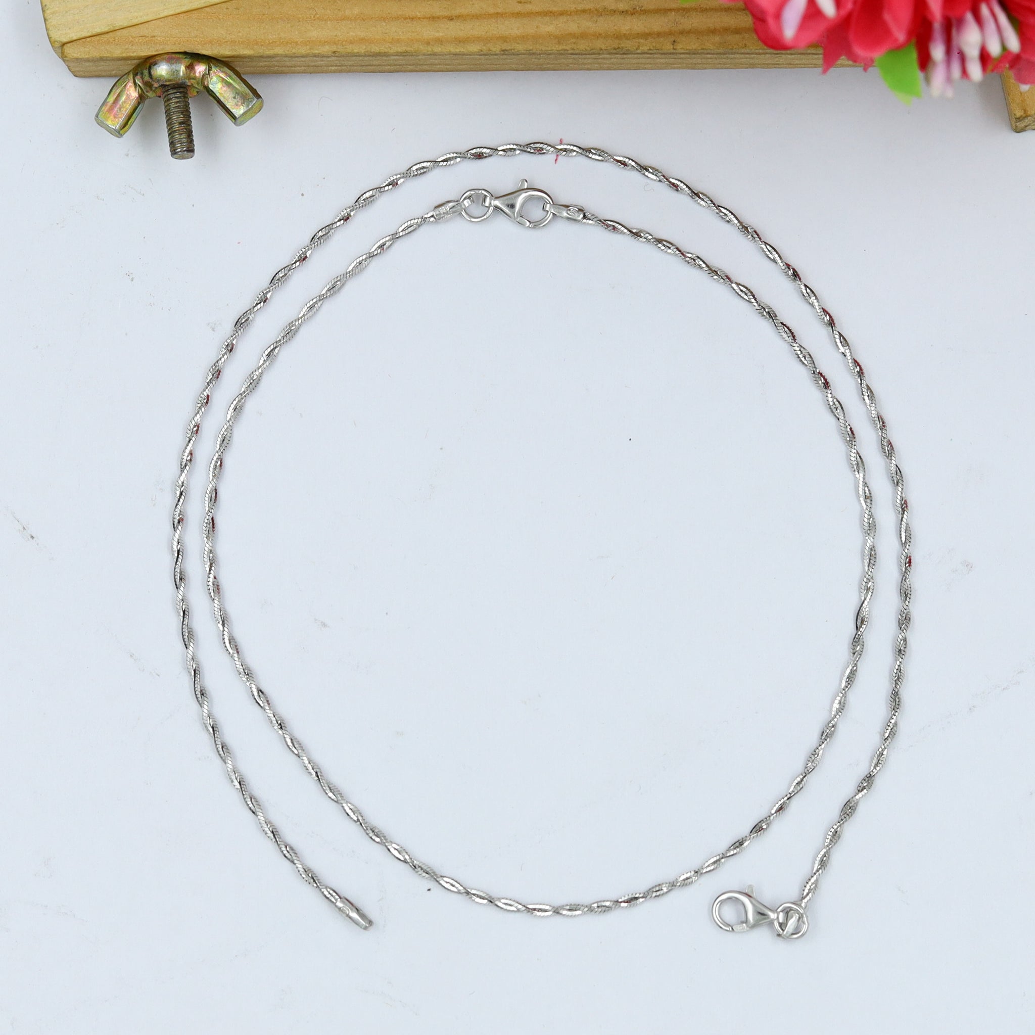 Pure 925 Hallmarked Silver Anklet 14479-22