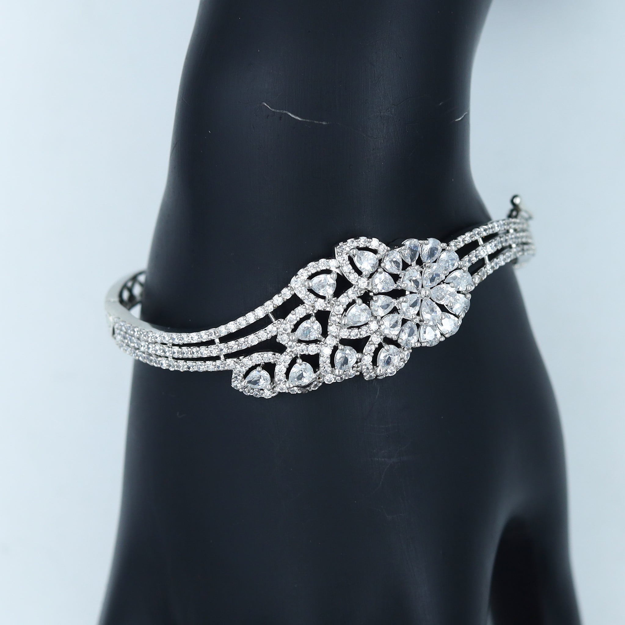 Silver Plated Zircon/AD Bracelet 9173-3671