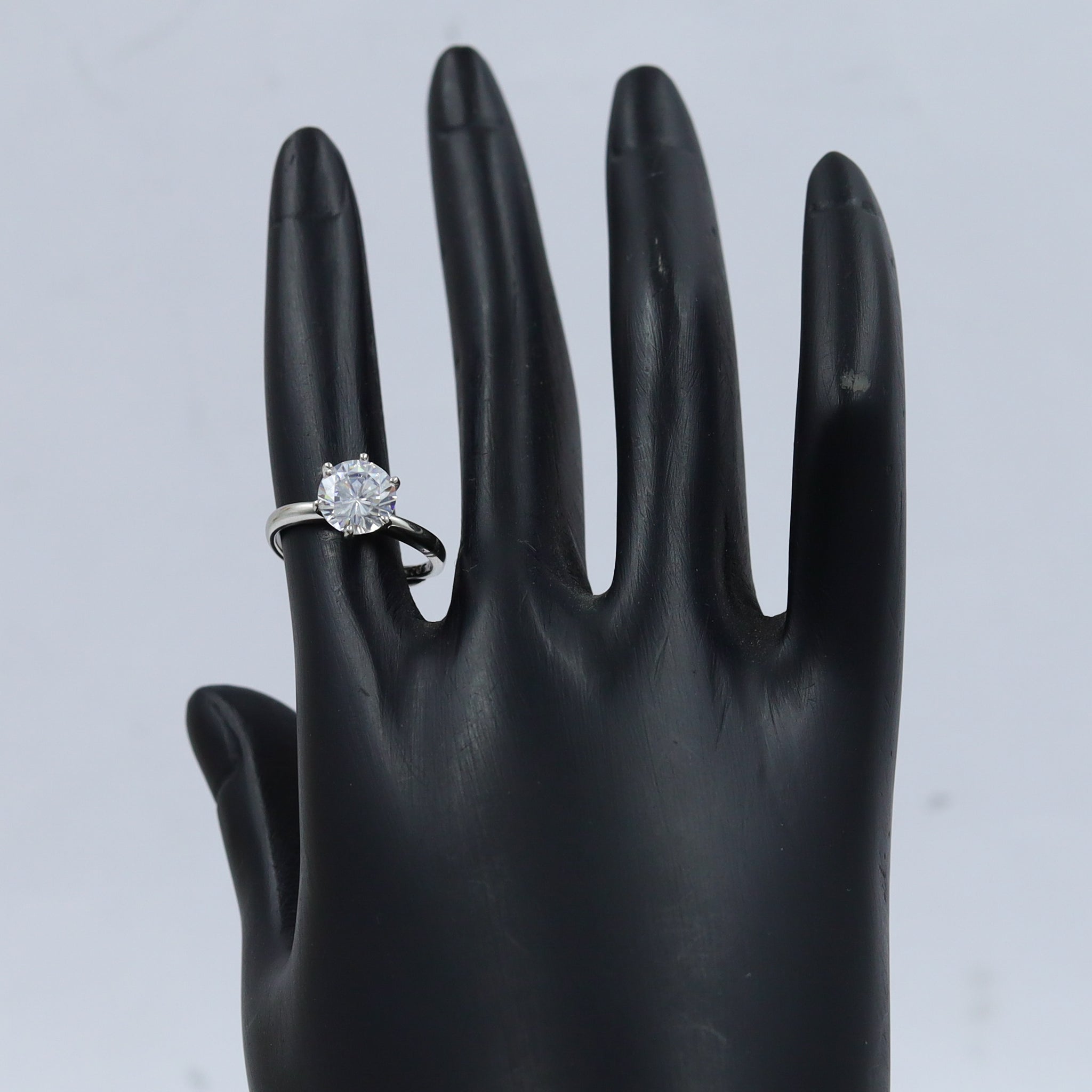 Pure 925 Hallmarked Solitaire Silver Ring 14366-22