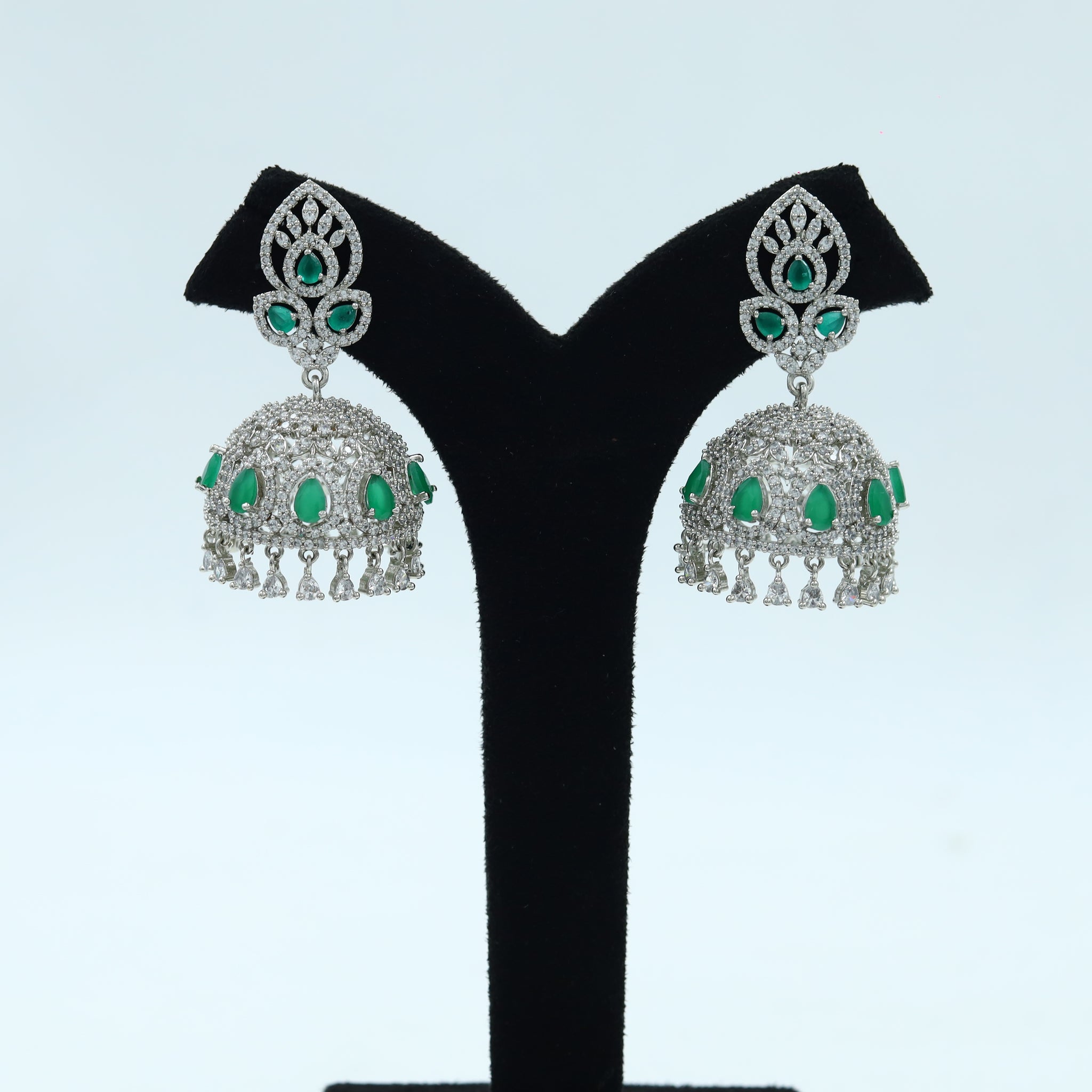 Green Zircon/AD Jhumki 18358-5540