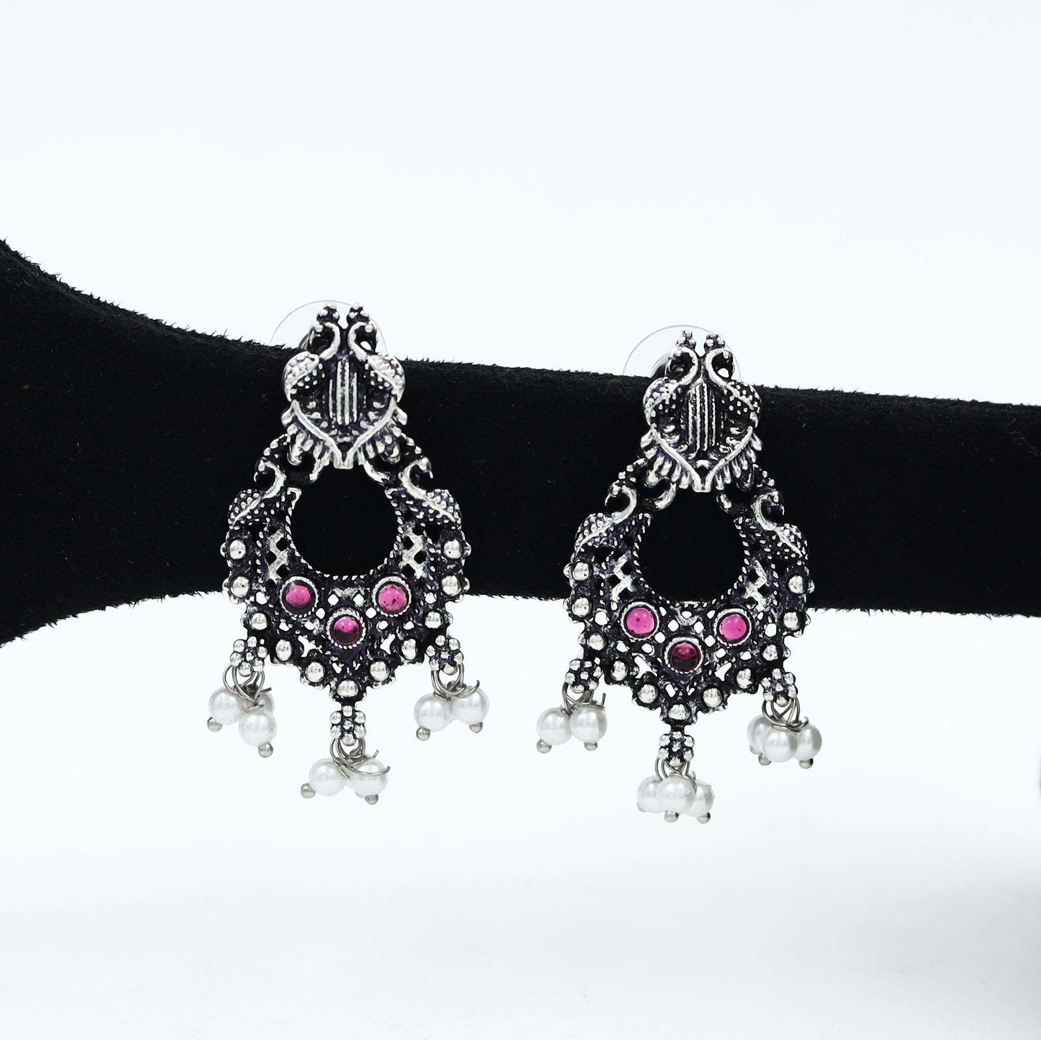 Chandbali Oxidized Earring 13197-33