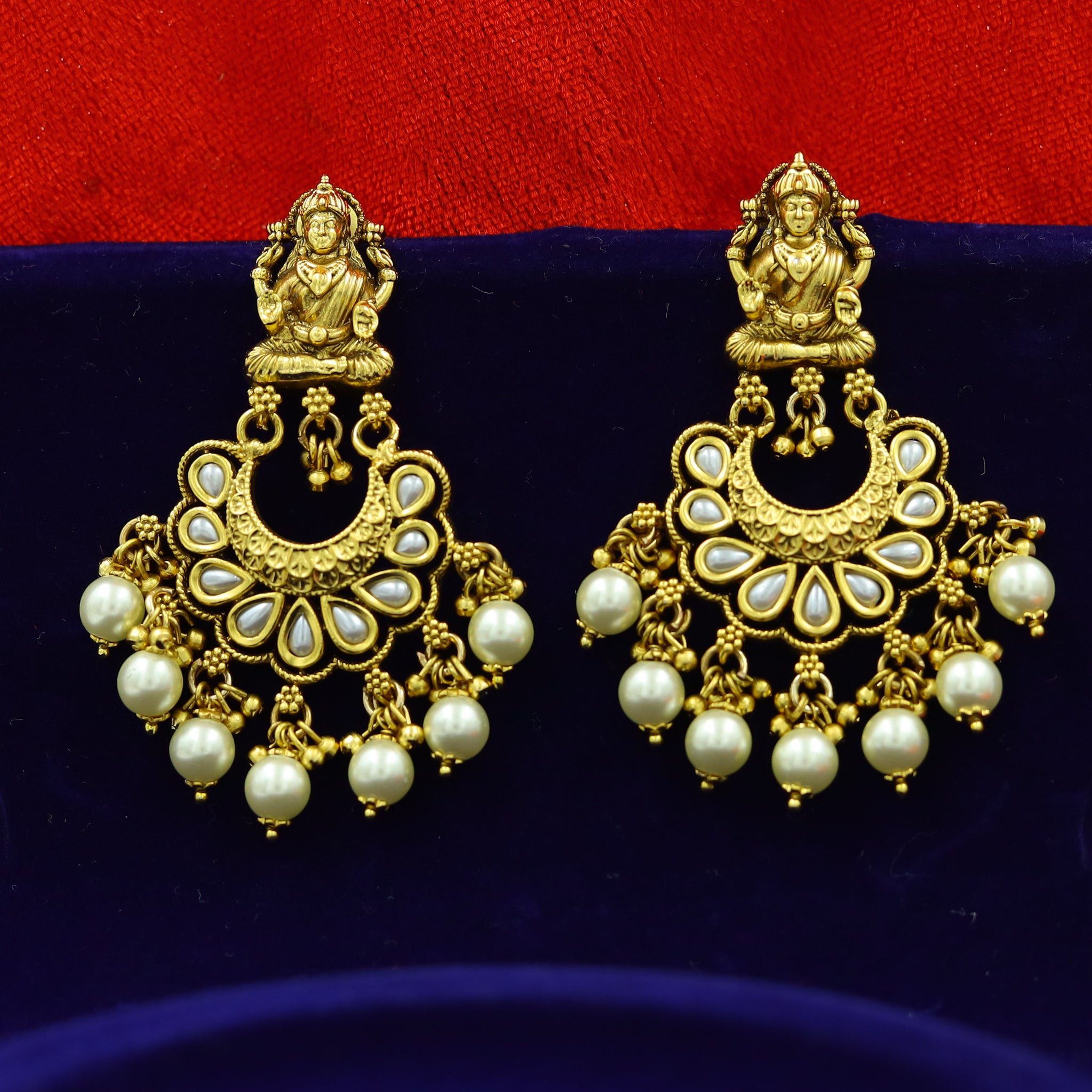 Chandbali Temple Earring 10237-28