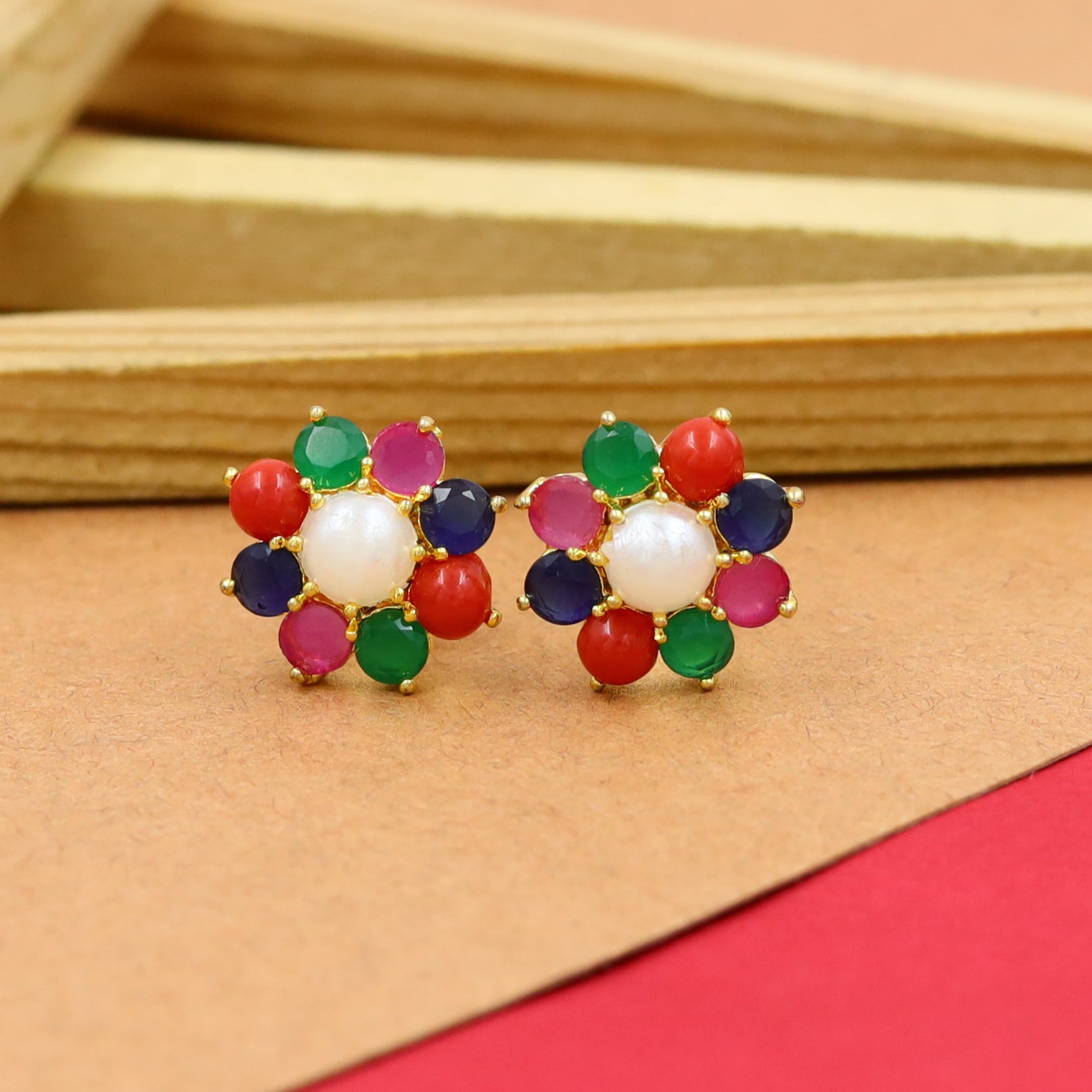 Tops/Studs Jadau Earring 14673-65