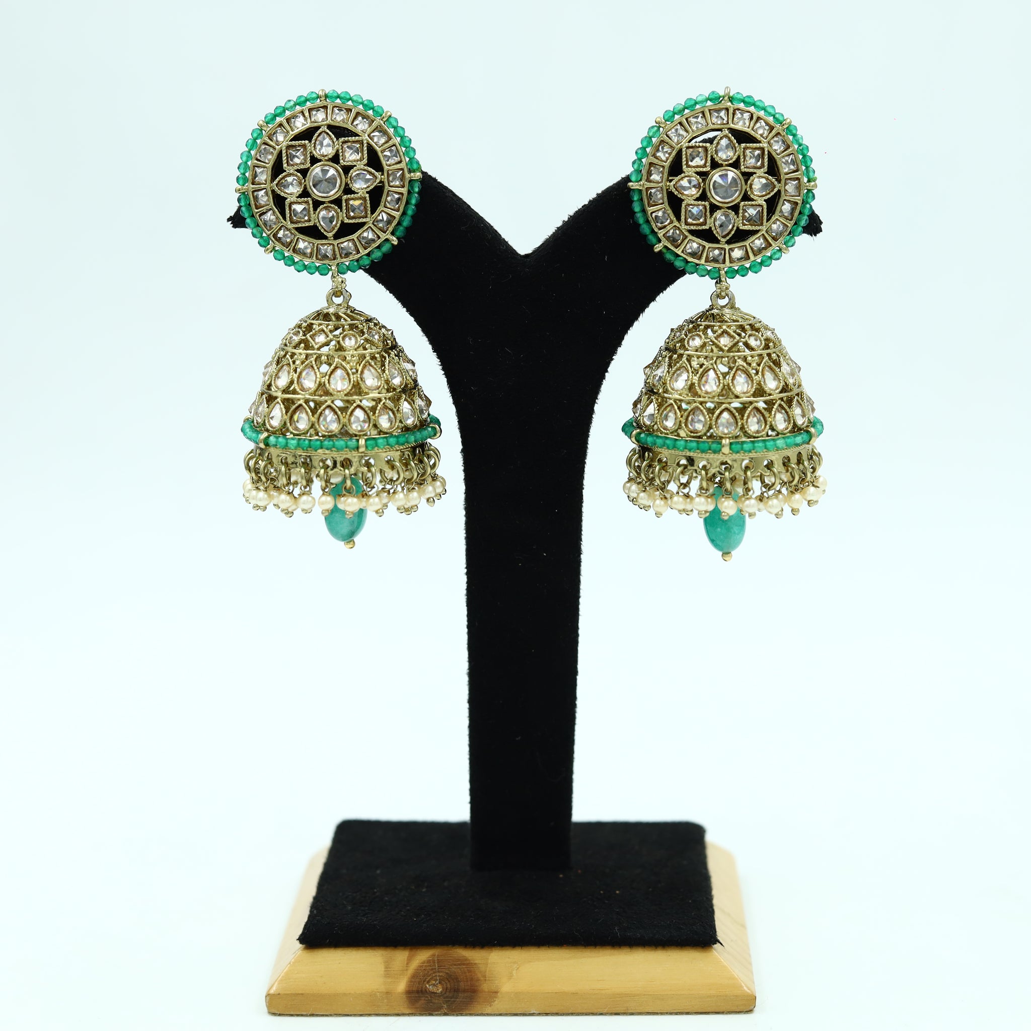 Green Antique Earrings 7652-1249