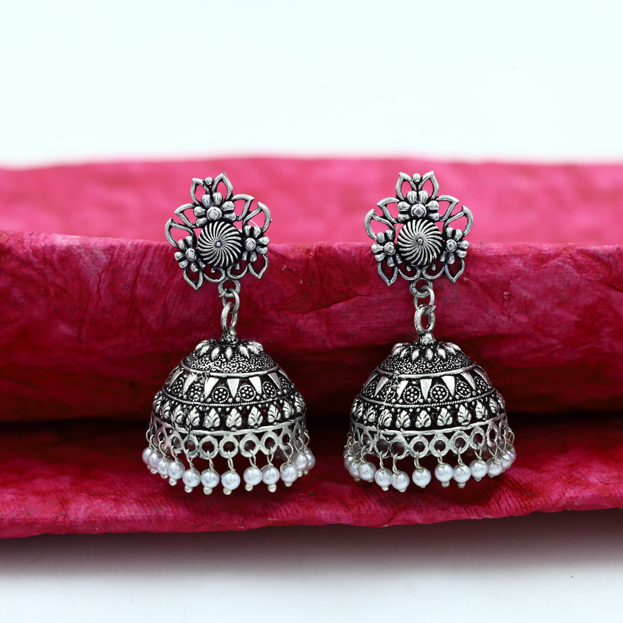 Jhumki Oxidized Earring 12620-28